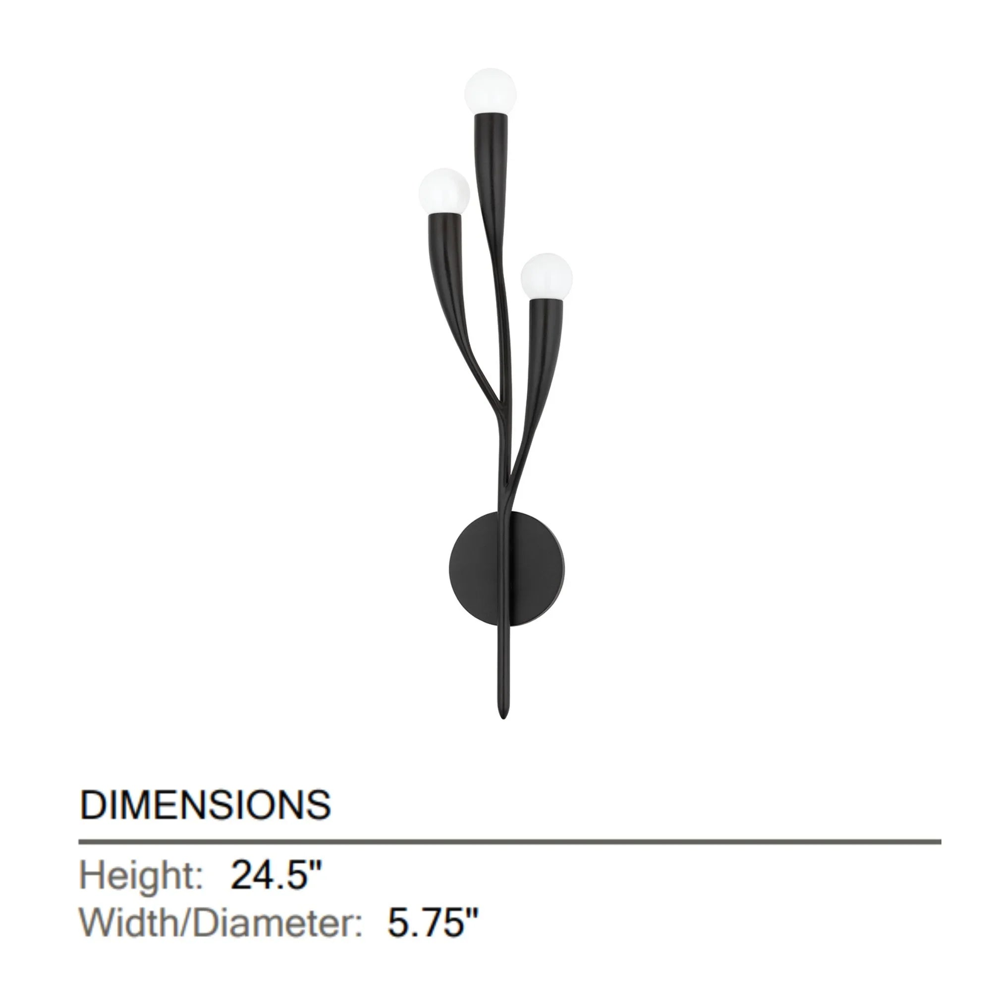 Hudson Valley Lighting - Labra 25" 3-Light Wall Sconce, Aged Iron Finish | Bees Lighting