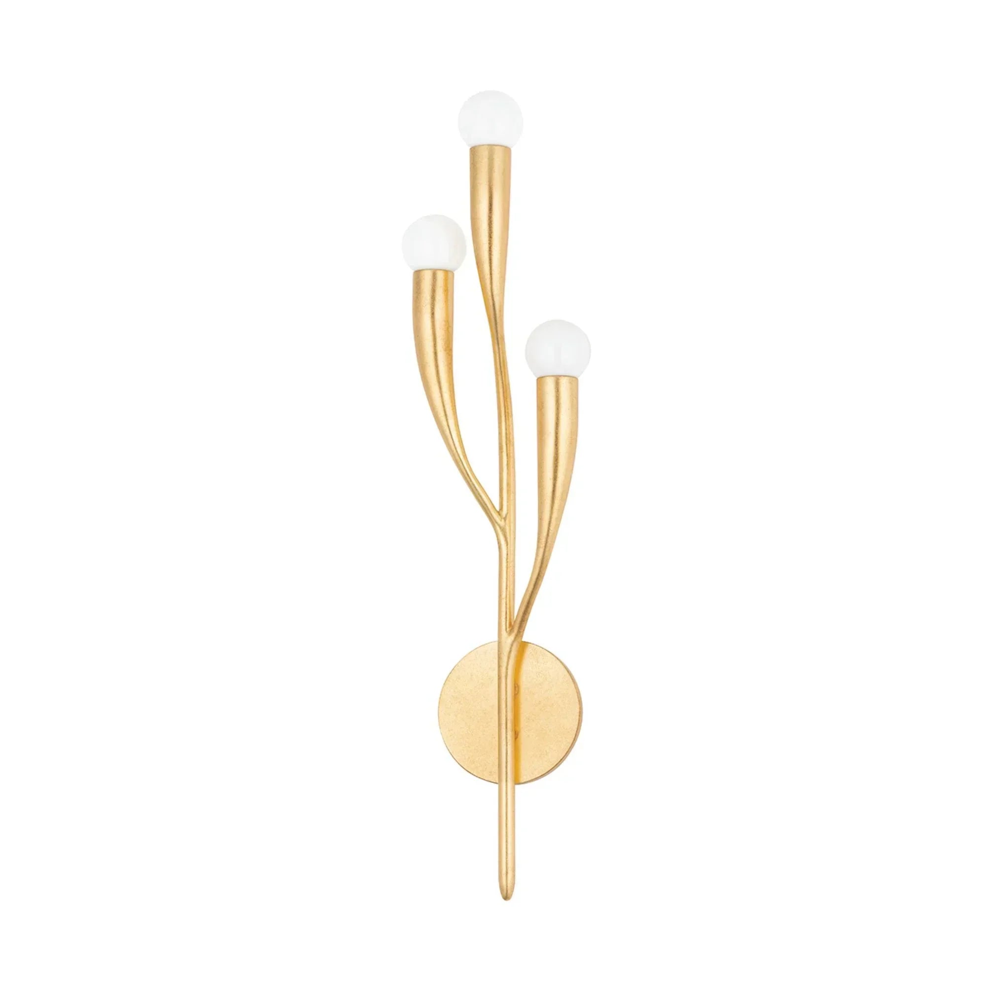 Labra 25" 3-Light Wall Sconce, Vintage Gold Leaf Finish