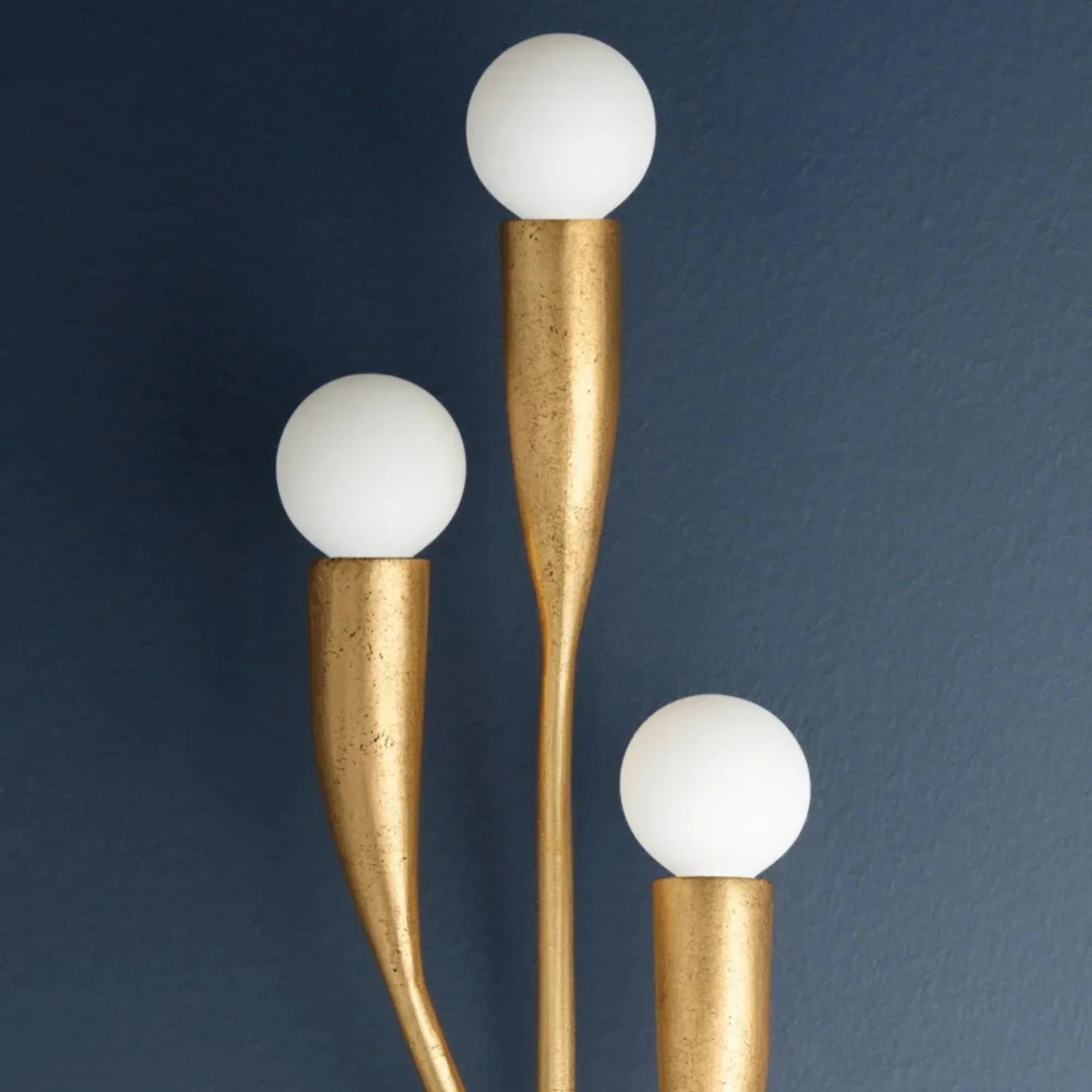 Labra 25" 3-Light Wall Sconce, Vintage Gold Leaf Finish