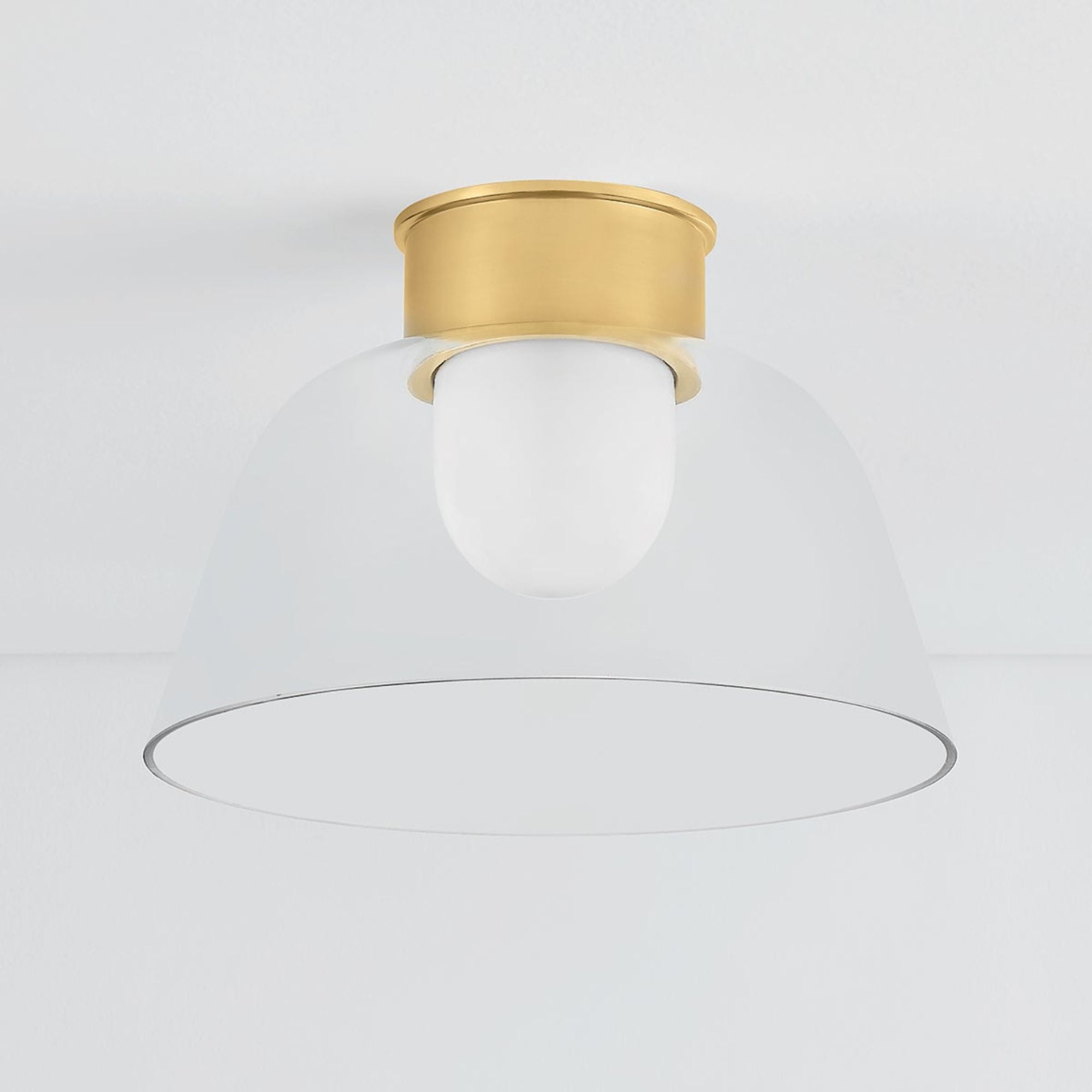 Lakeside 14" Flush Mount, Aged Brass Finish
