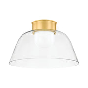 Lakeside 20" Flush Mount, Aged Brass Finish