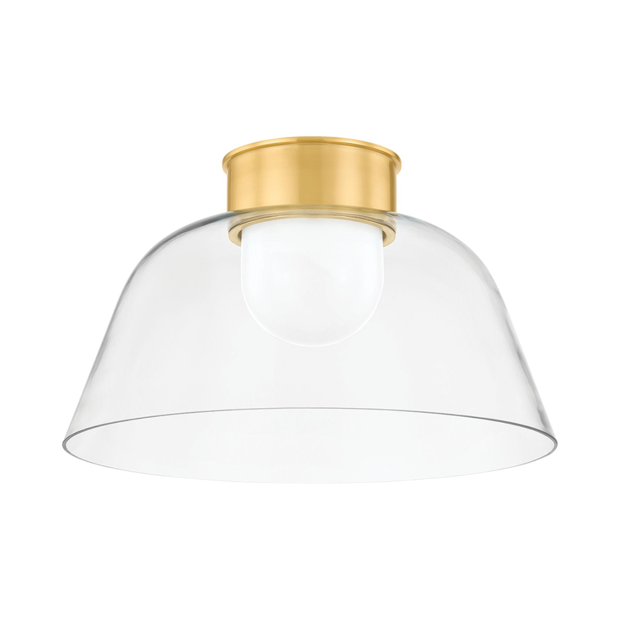 Lakeside 20" Flush Mount, Aged Brass Finish