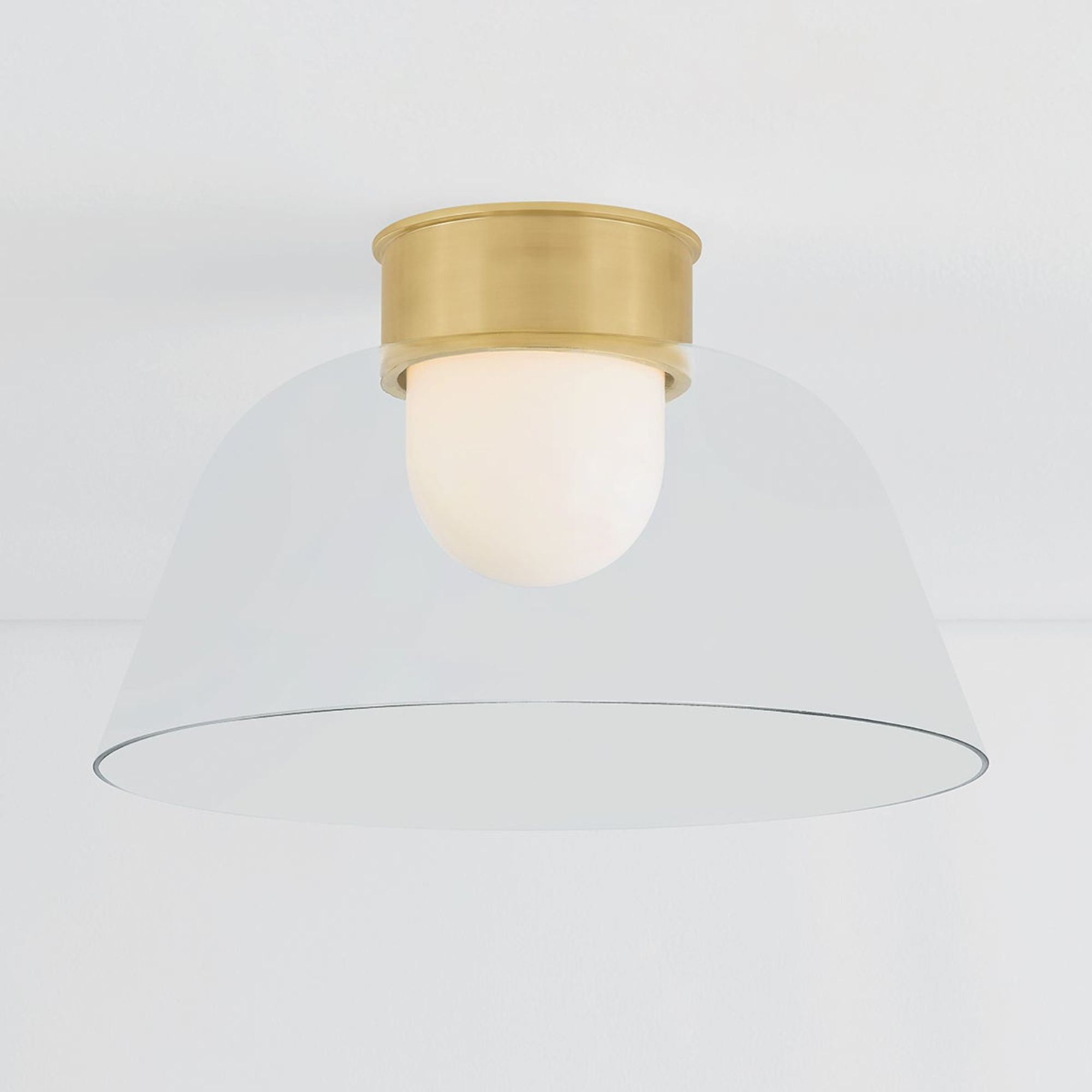 Lakeside 20" Flush Mount, Aged Brass Finish