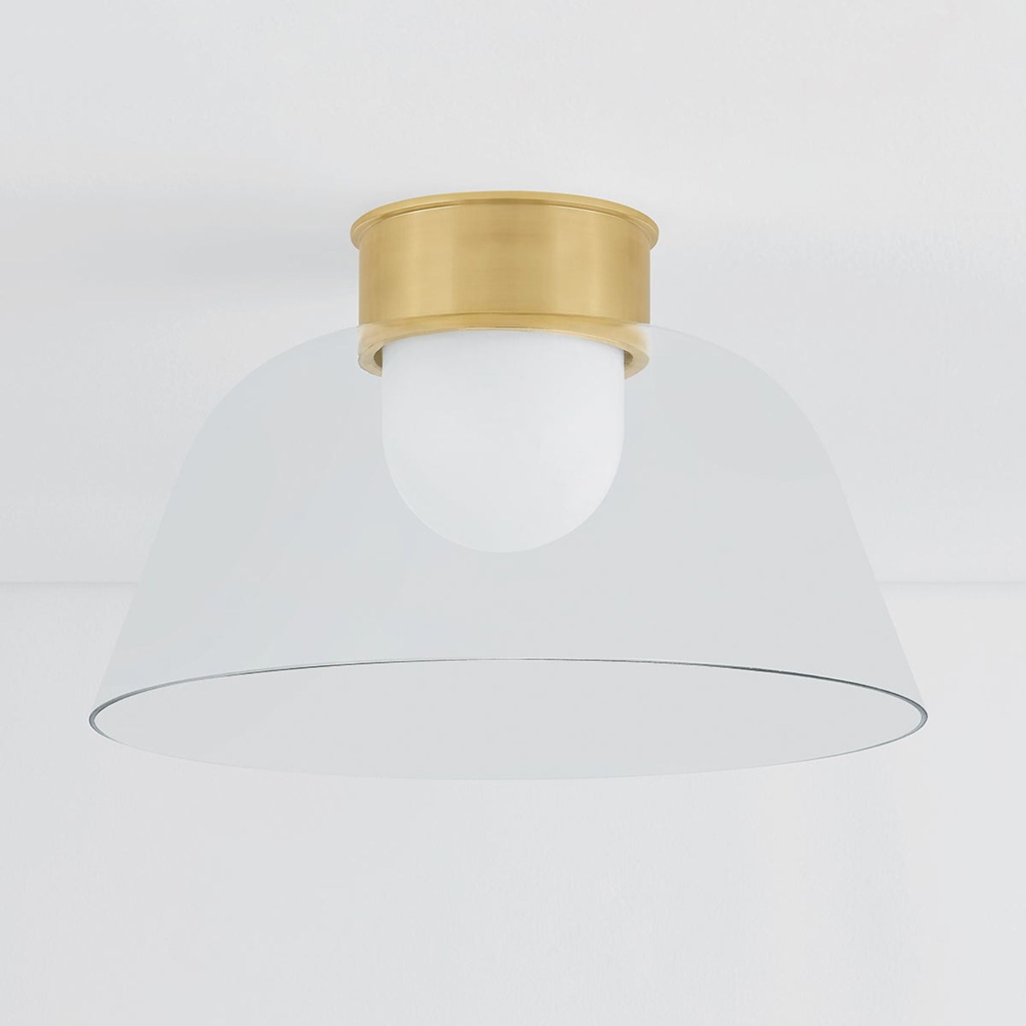 Lakeside 20" Flush Mount, Aged Brass Finish