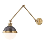 Latham 21" Swing Arm Lamp, Aged/Antique Distressed Bronze Finish