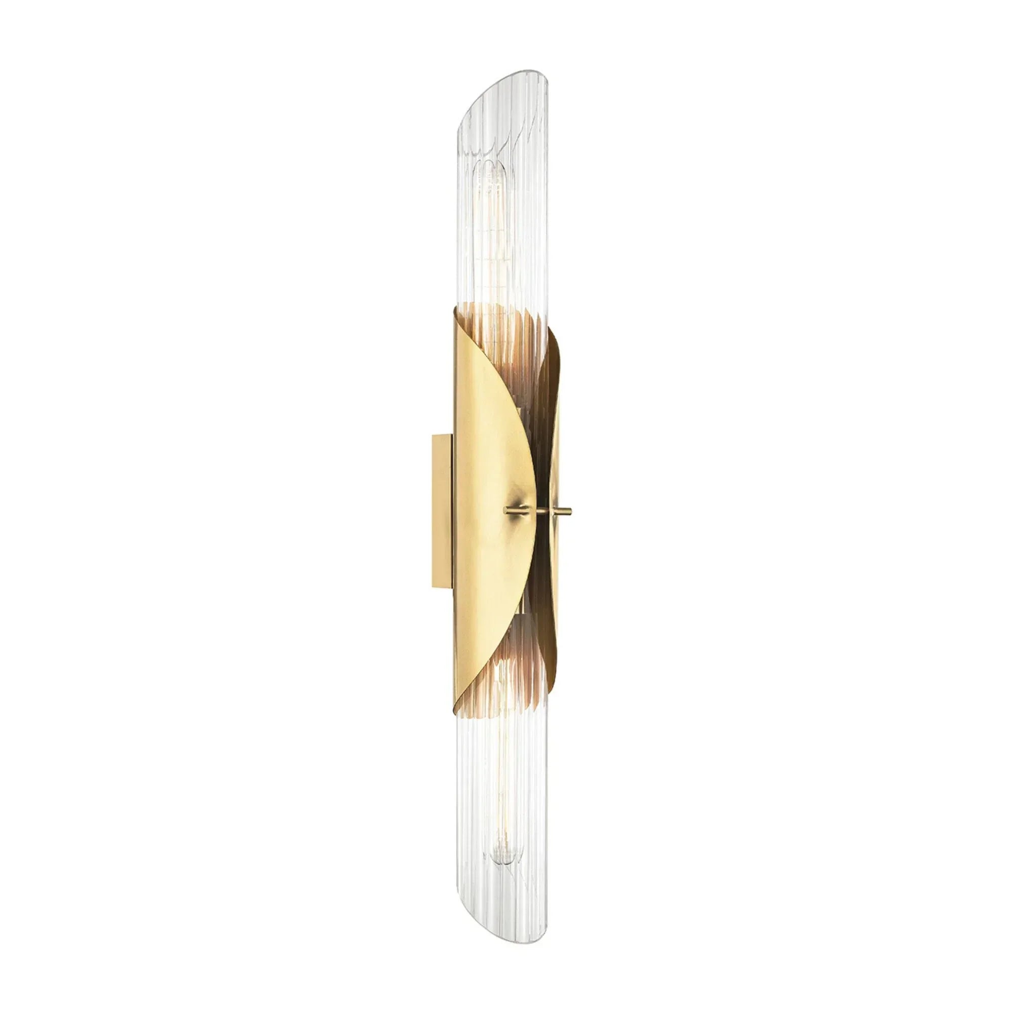 Lefferts 26" 2-Light Wall Sconce, Aged Brass Finish