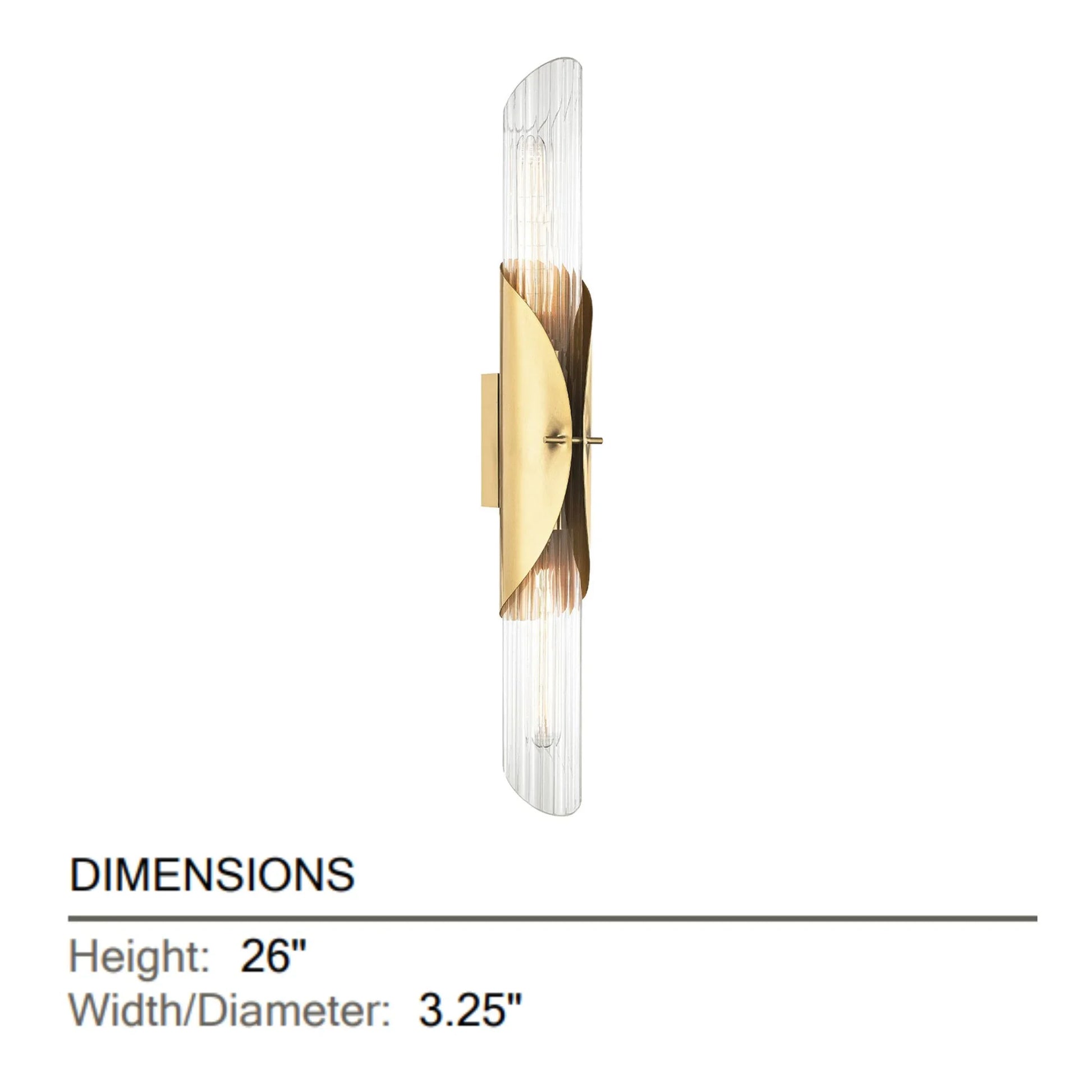 Hudson Valley Lighting - Lefferts 26" 2-Light Wall Sconce, Aged Brass Finish | Bees Lighting