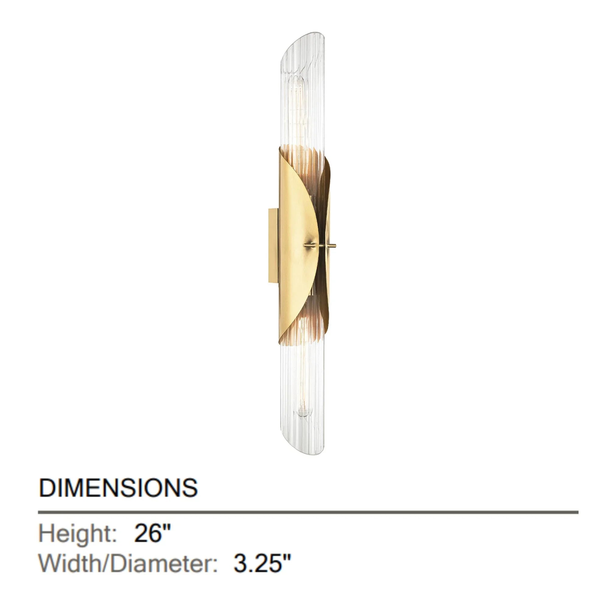 Hudson Valley Lighting - Lefferts 26" 2-Light Wall Sconce, Aged Brass Finish | Bees Lighting