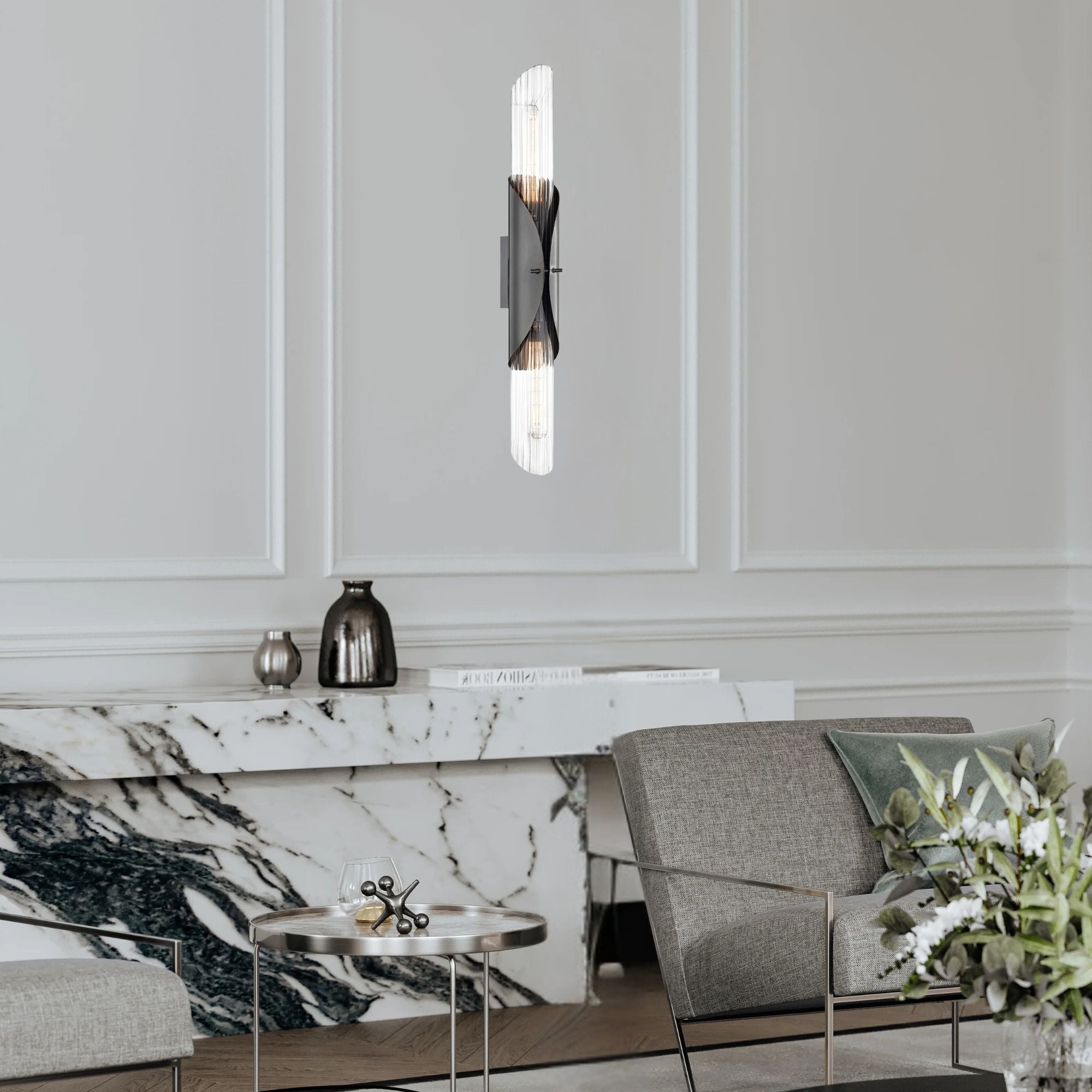 Lefferts 26" 2-Light Wall Sconce, Old Bronze Finish