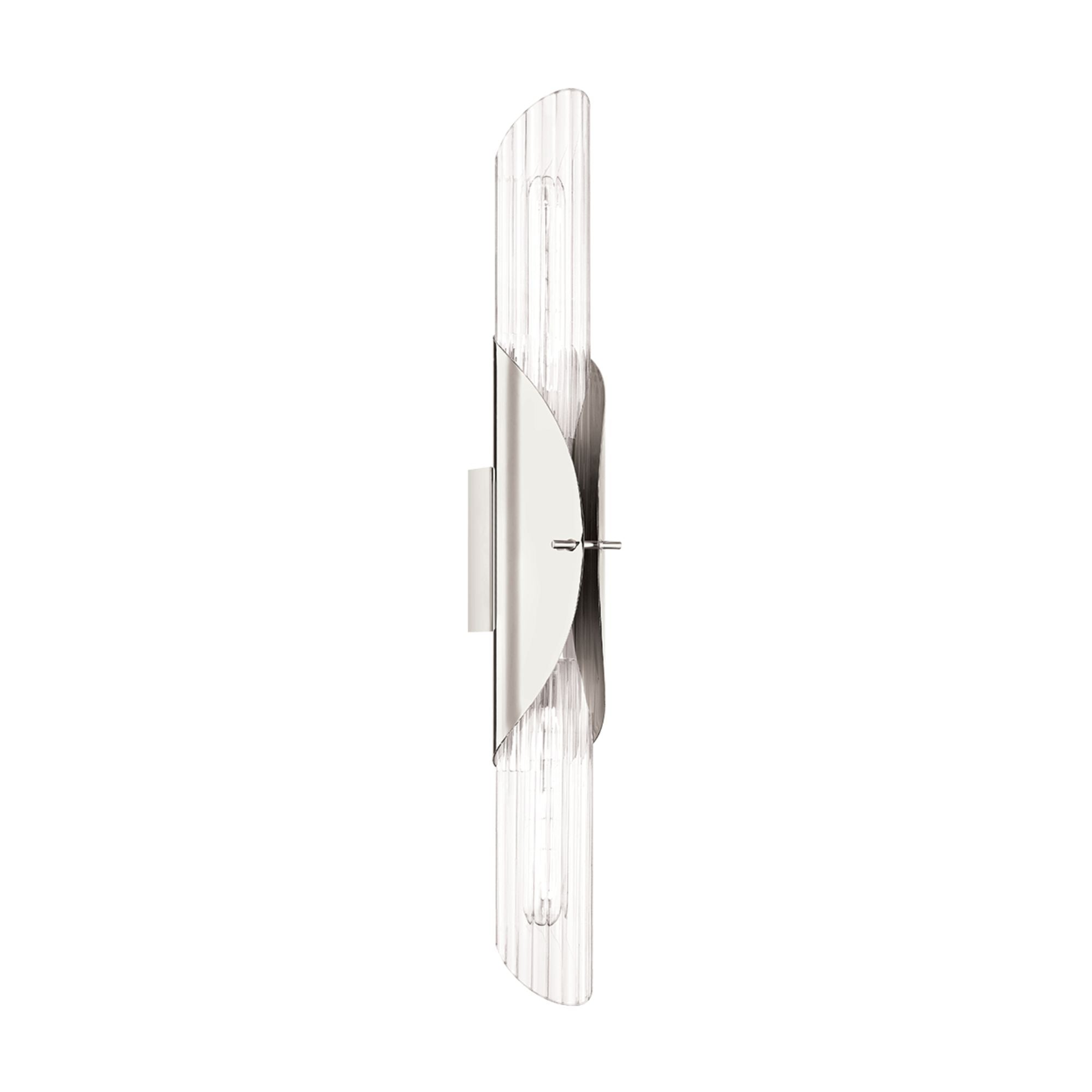 Lefferts 26" 2-Light Wall Sconce, Polished Nickel Finish
