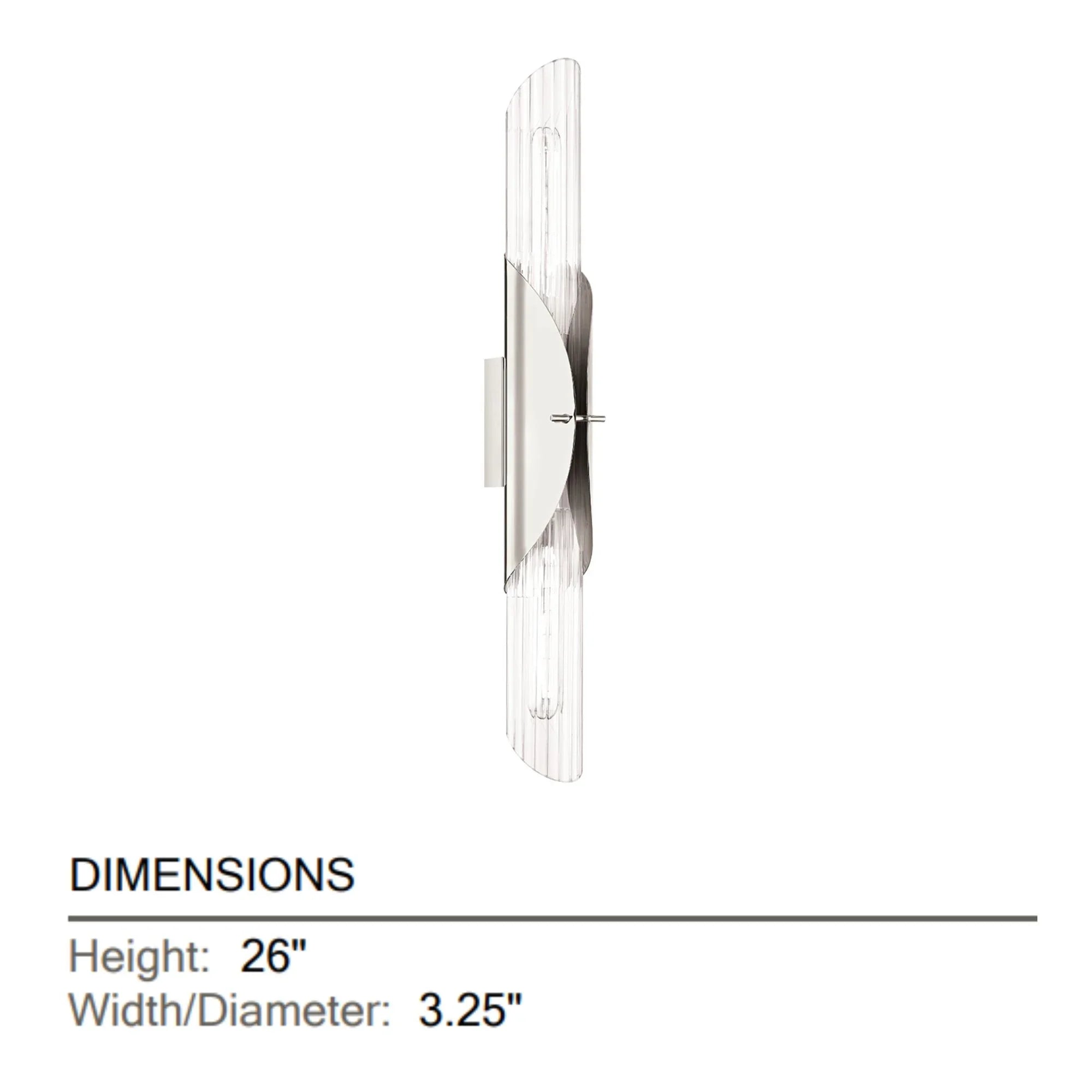 Hudson Valley Lighting - Lefferts 26" 2-Light Wall Sconce, Polished Nickel Finish | Bees Lighting