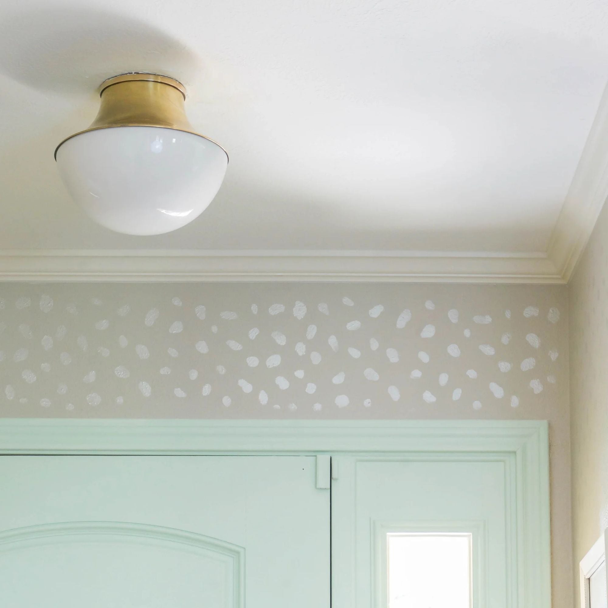 Lettie 11" Flush Mount, Aged Brass Finish