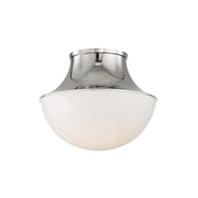 Lettie 11 in. Flush Mount Light Polished Nickel Finish