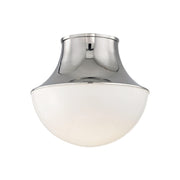 Lettie 15 in. Flush Mount Light Polished Nickel Finish