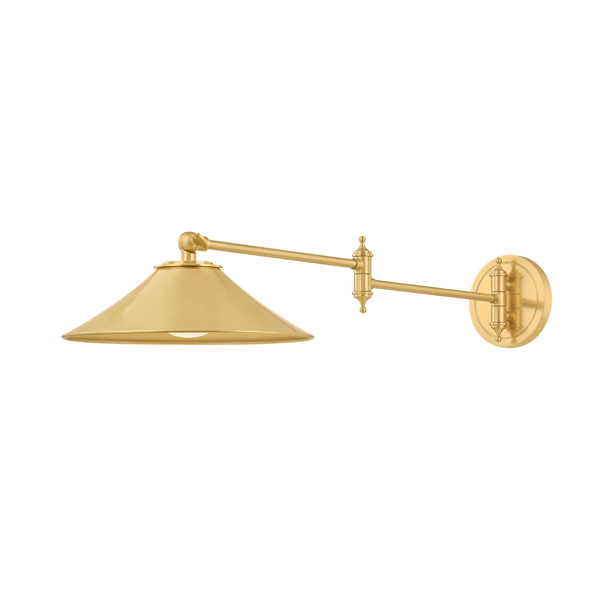 Hudson Valley Lithgow Swing Arm Lamp, Aged Brass