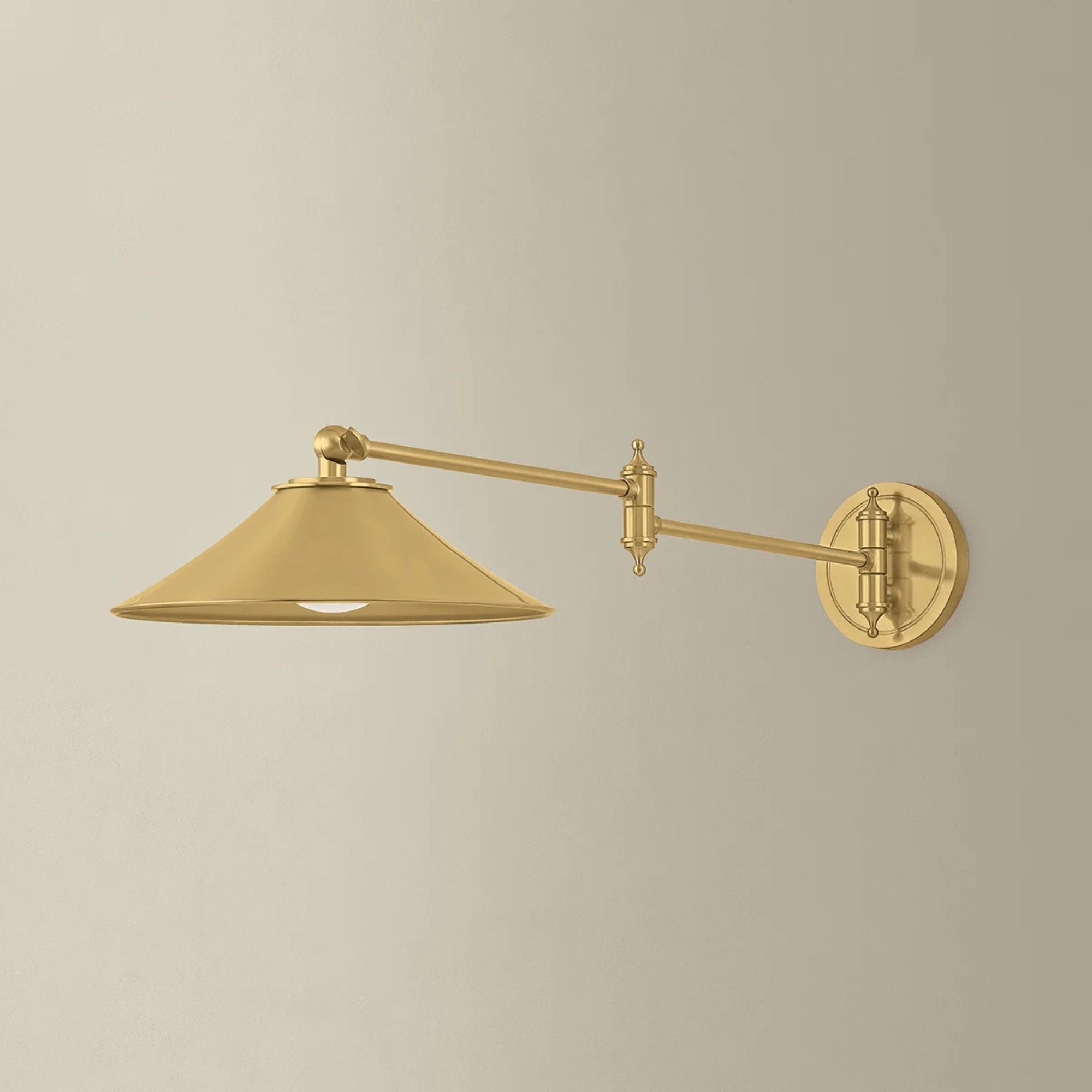 Hudson Valley Lithgow Swing Arm Lamp, Aged Brass