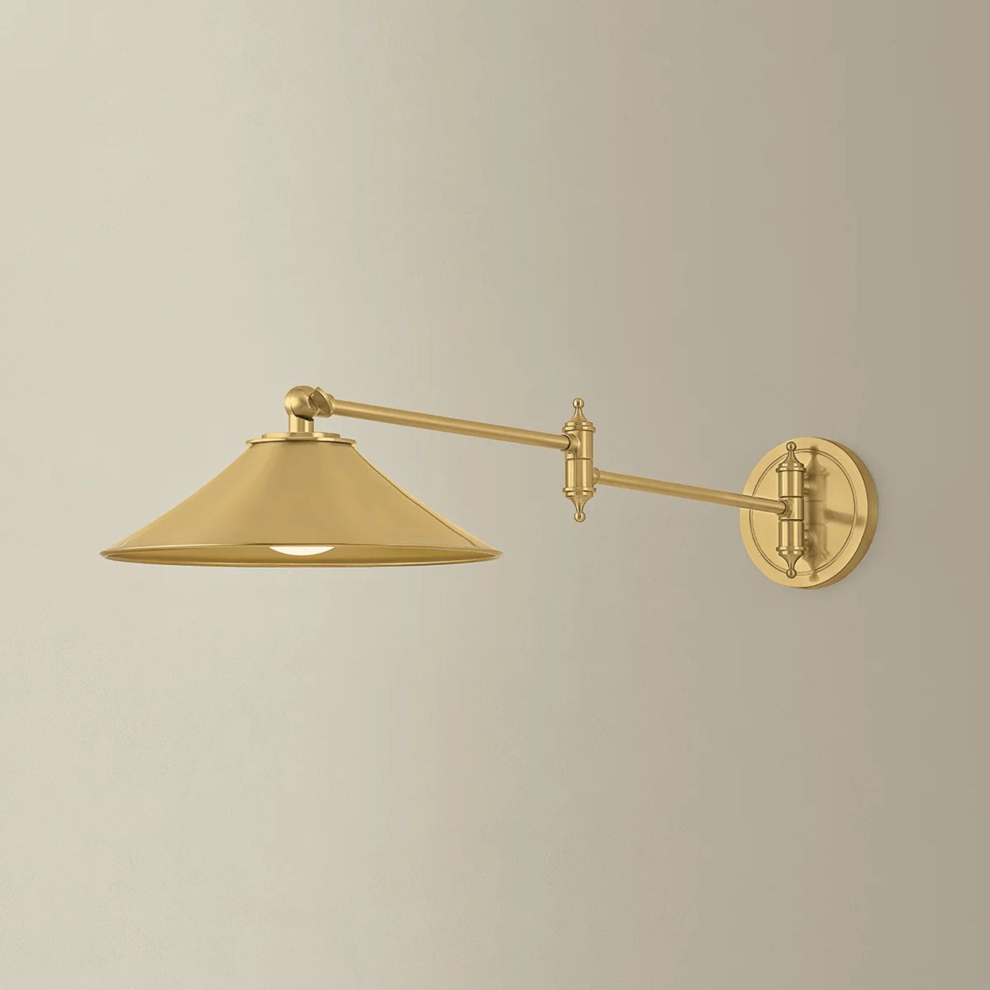Hudson Valley Lithgow Swing Arm Lamp, Aged Brass