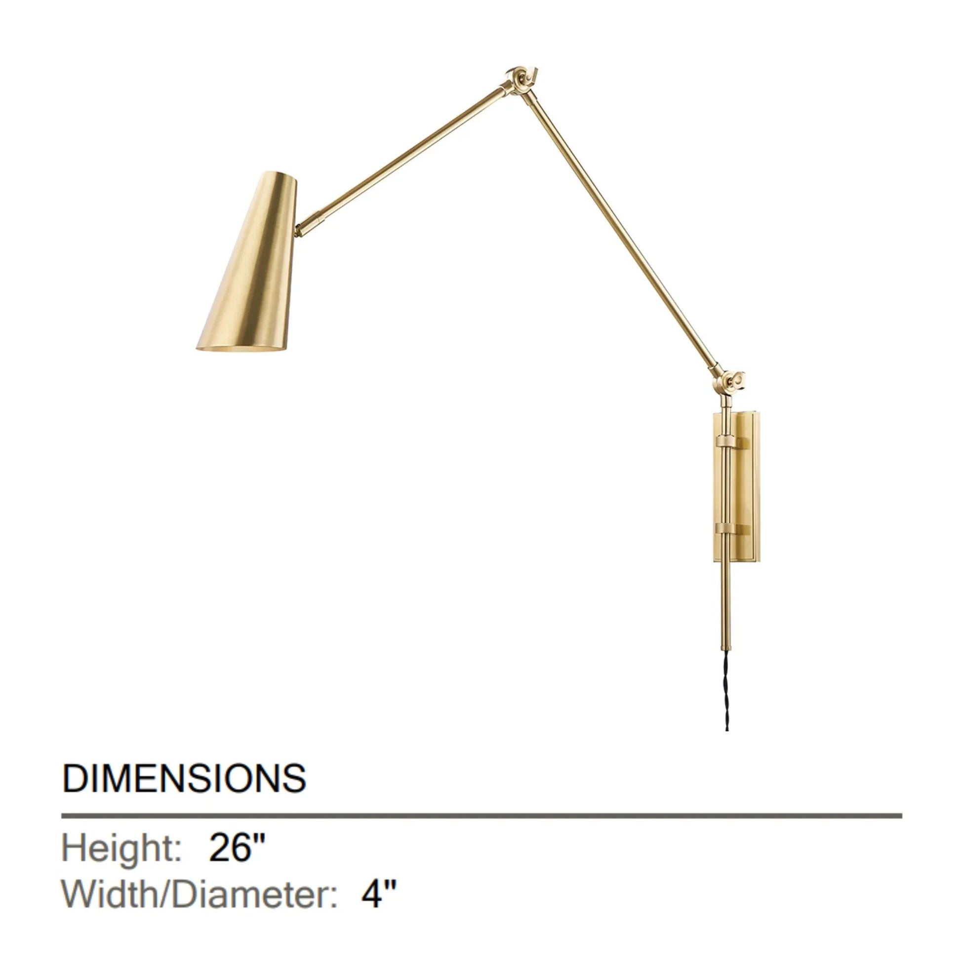 Hudson Valley Lighting - Lorne 26" Wall Sconce, Aged Brass Finish | Bees Lighting