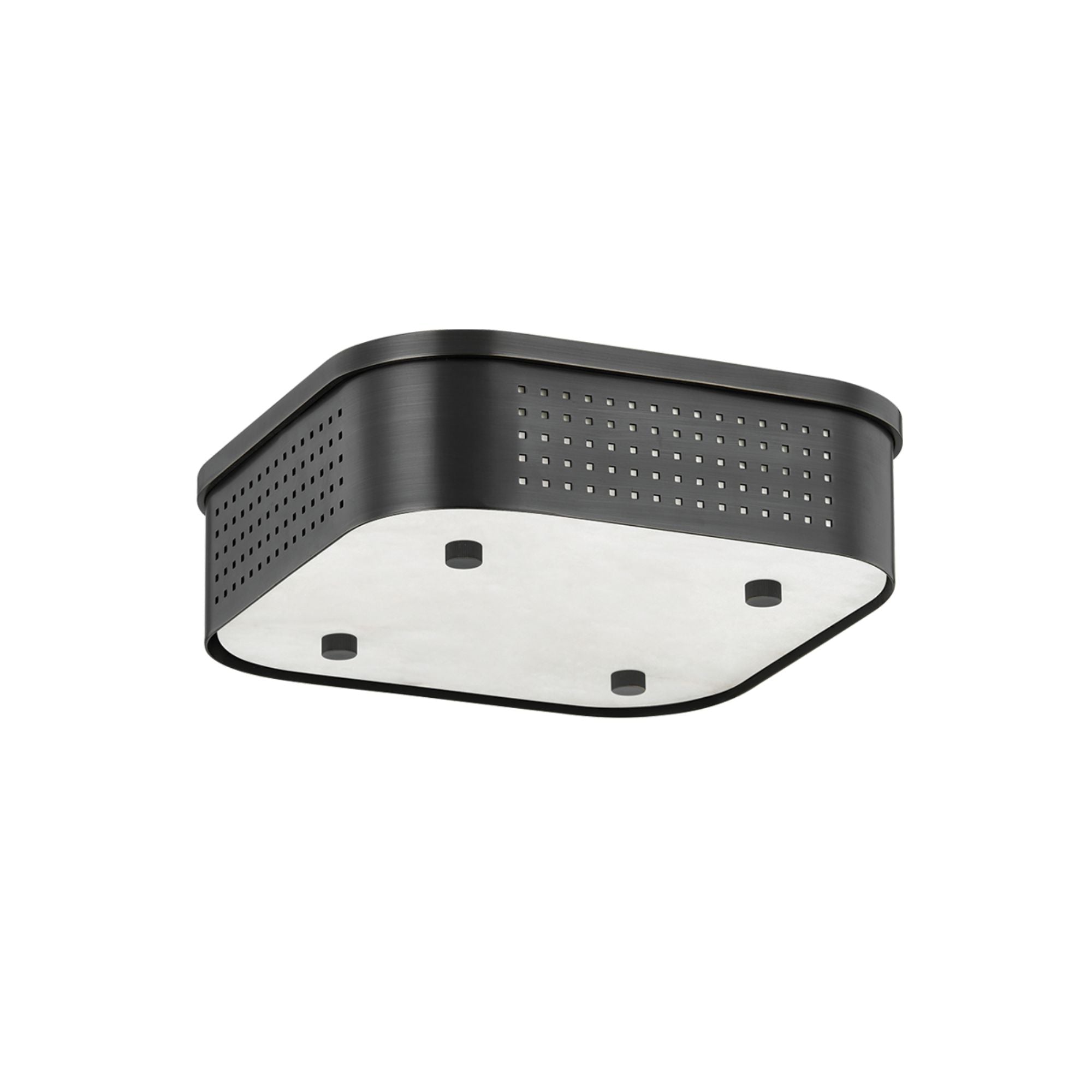 Madison Square 13" LED Flush Mount, Distressed Bronze Finish