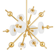 Maynard 32" LED Chandelier, Aged Brass Finish