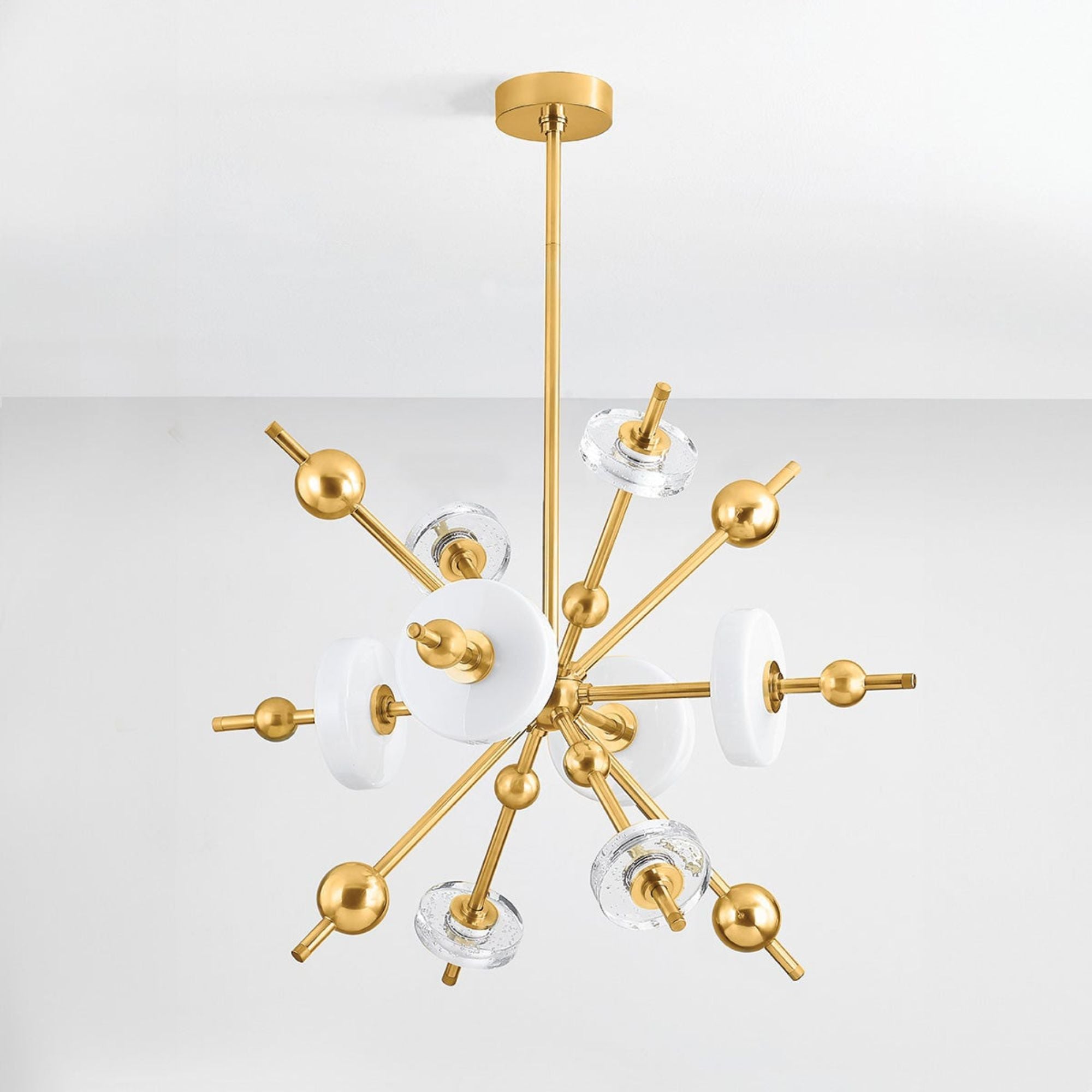 Maynard 32" LED Chandelier, Aged Brass Finish