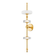 Maynard 30" LED Wall Sconce, Aged Brass Finish
