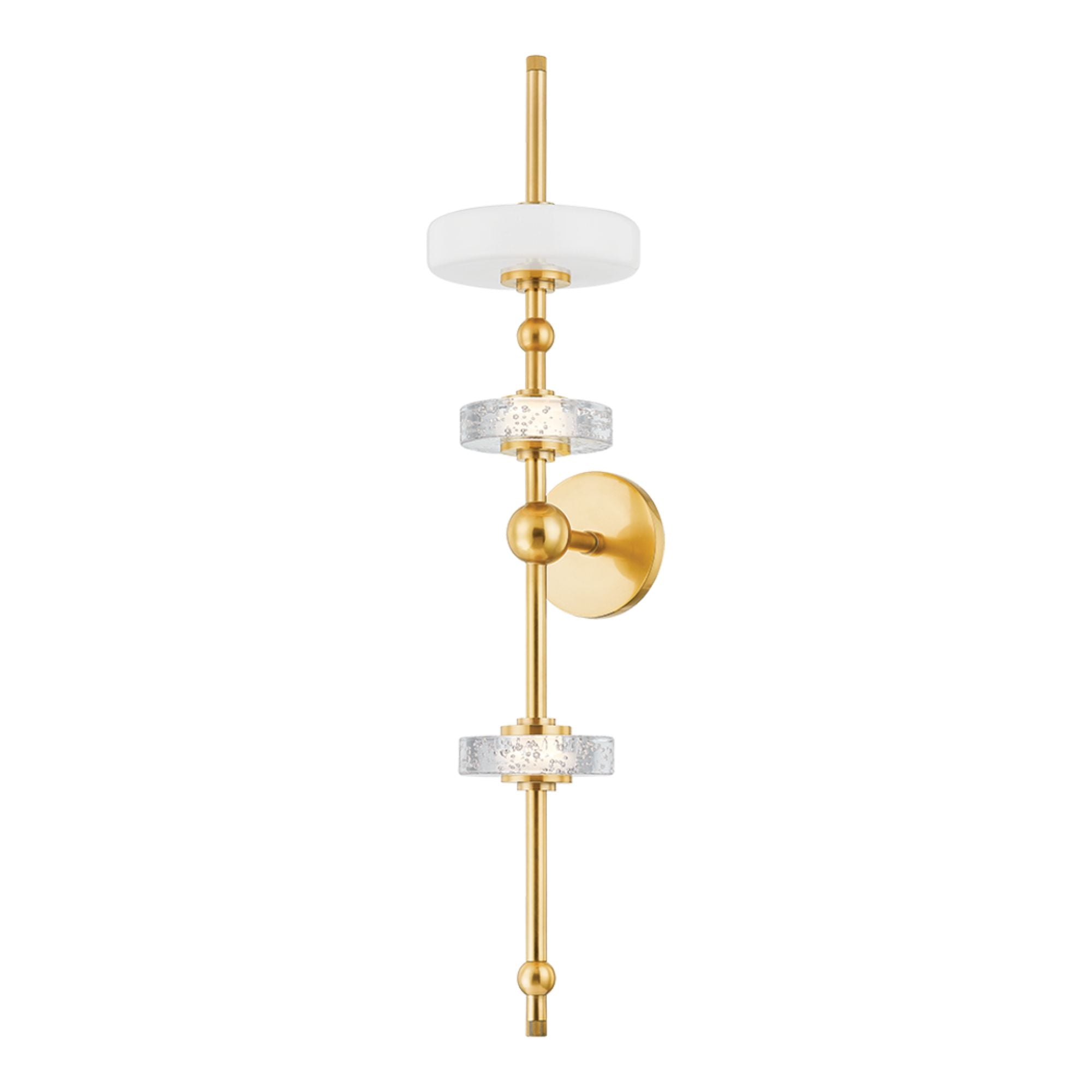 Maynard 30" LED Wall Sconce, Aged Brass Finish