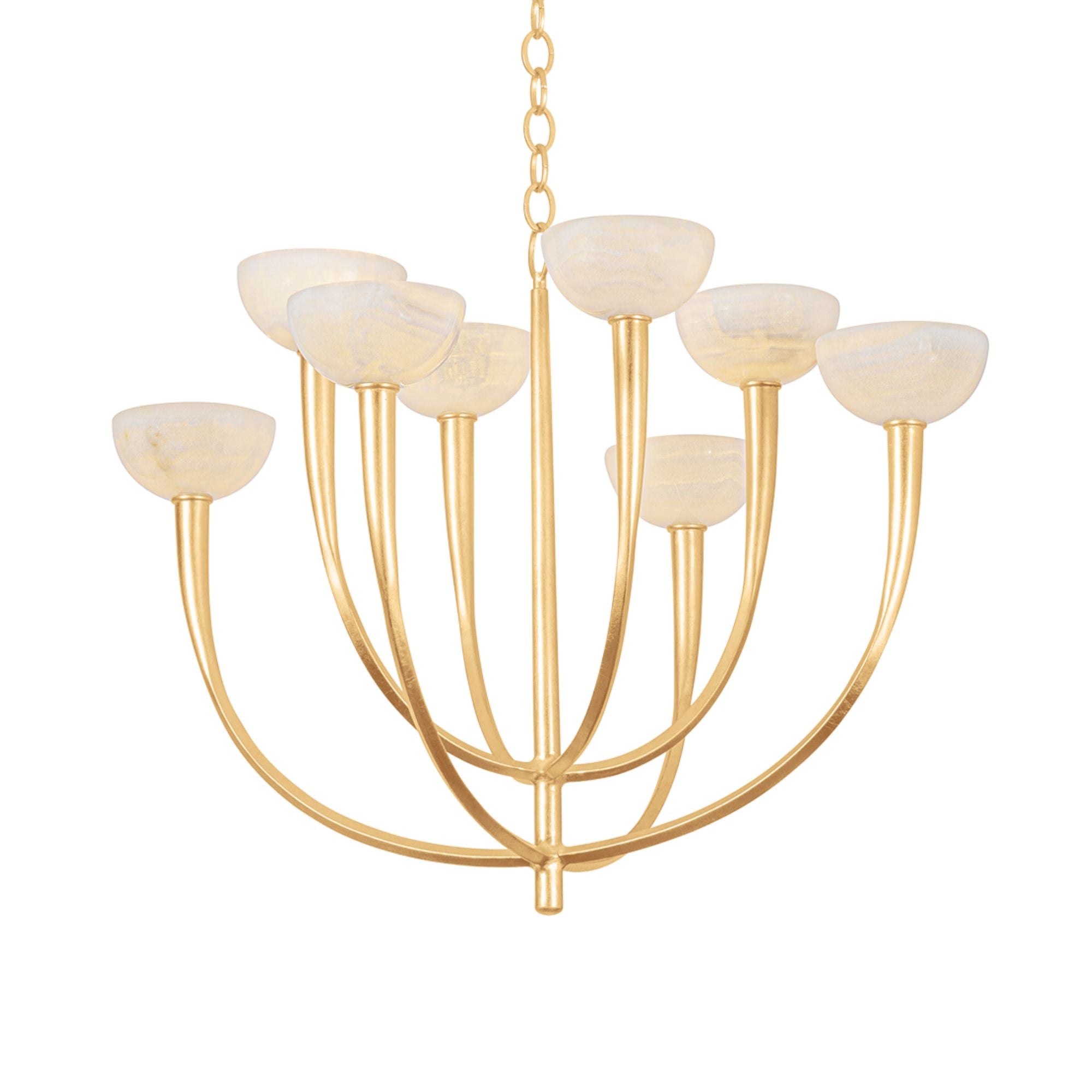 Hudson Valley Maywood Chandelier, Vintage Gold Leaf