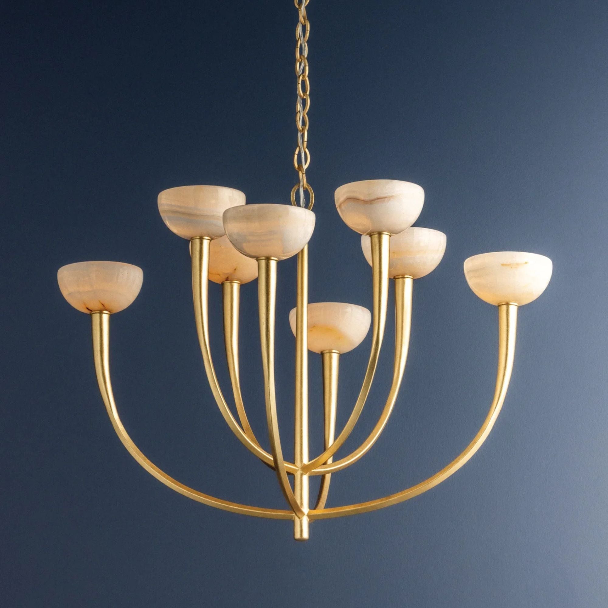 Hudson Valley Maywood Chandelier, Vintage Gold Leaf