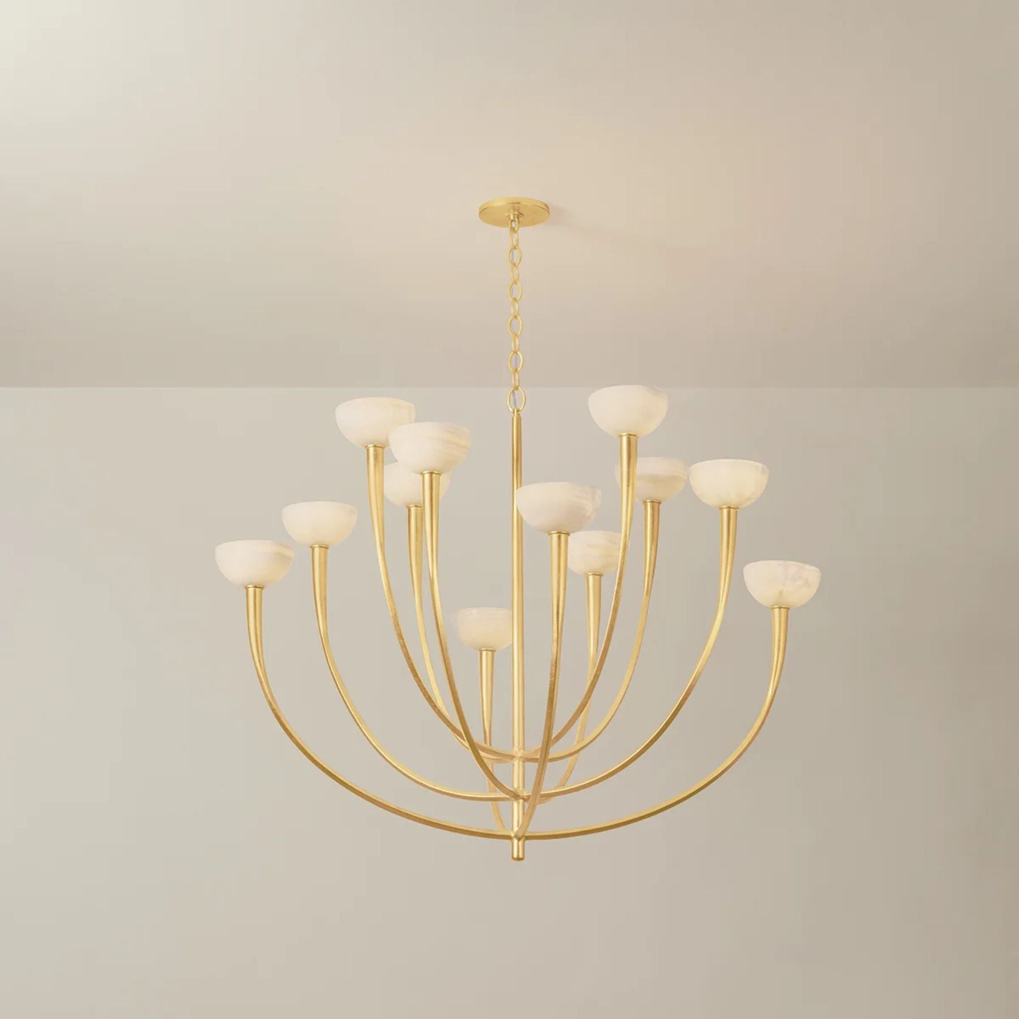 Hudson Valley Maywood Chandelier, Vintage Gold Leaf