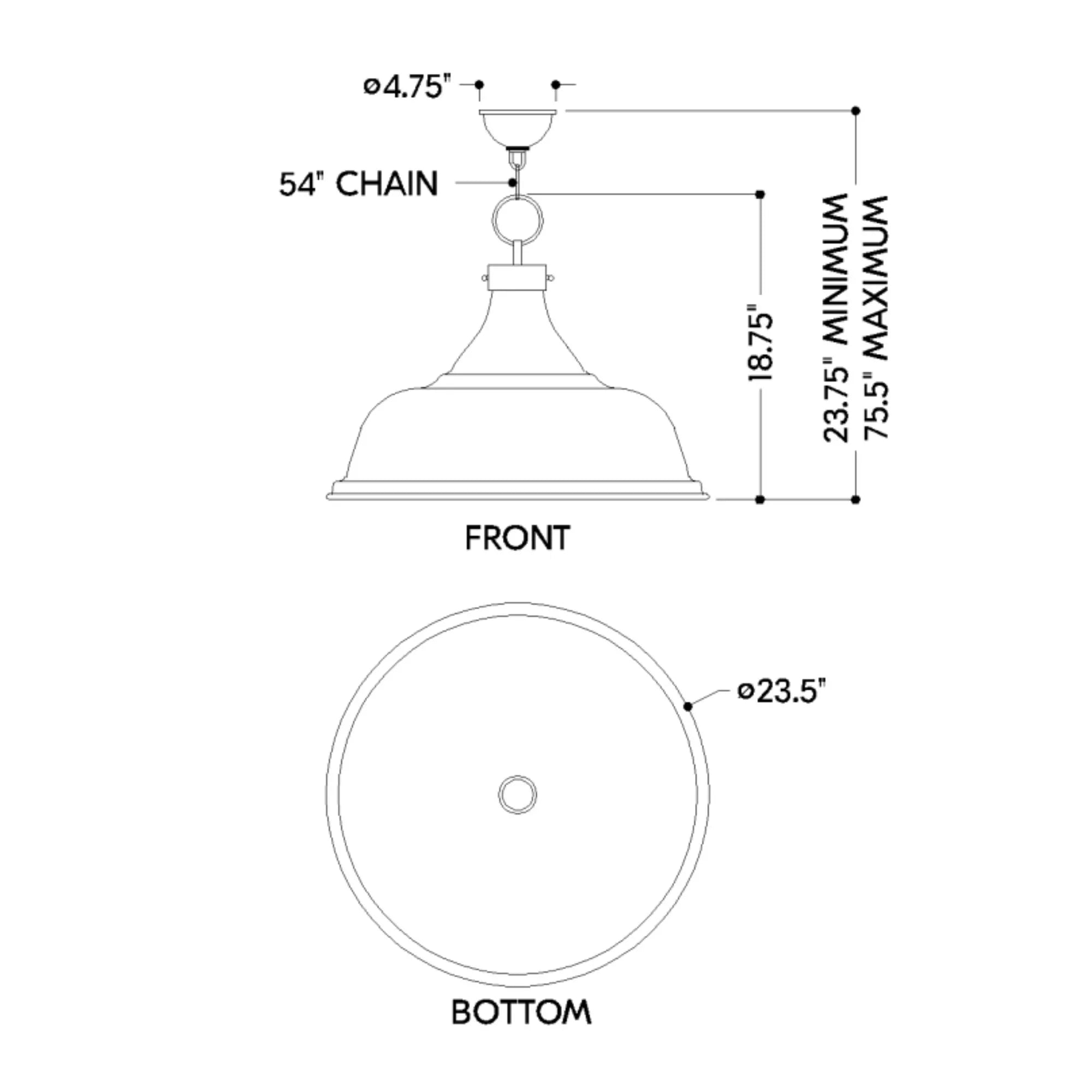 Hudson Valley Lighting - Metal No.1 18" 3-Light Pendant, Aged/Antique Distressed Bronze Finish | Bees Lighting