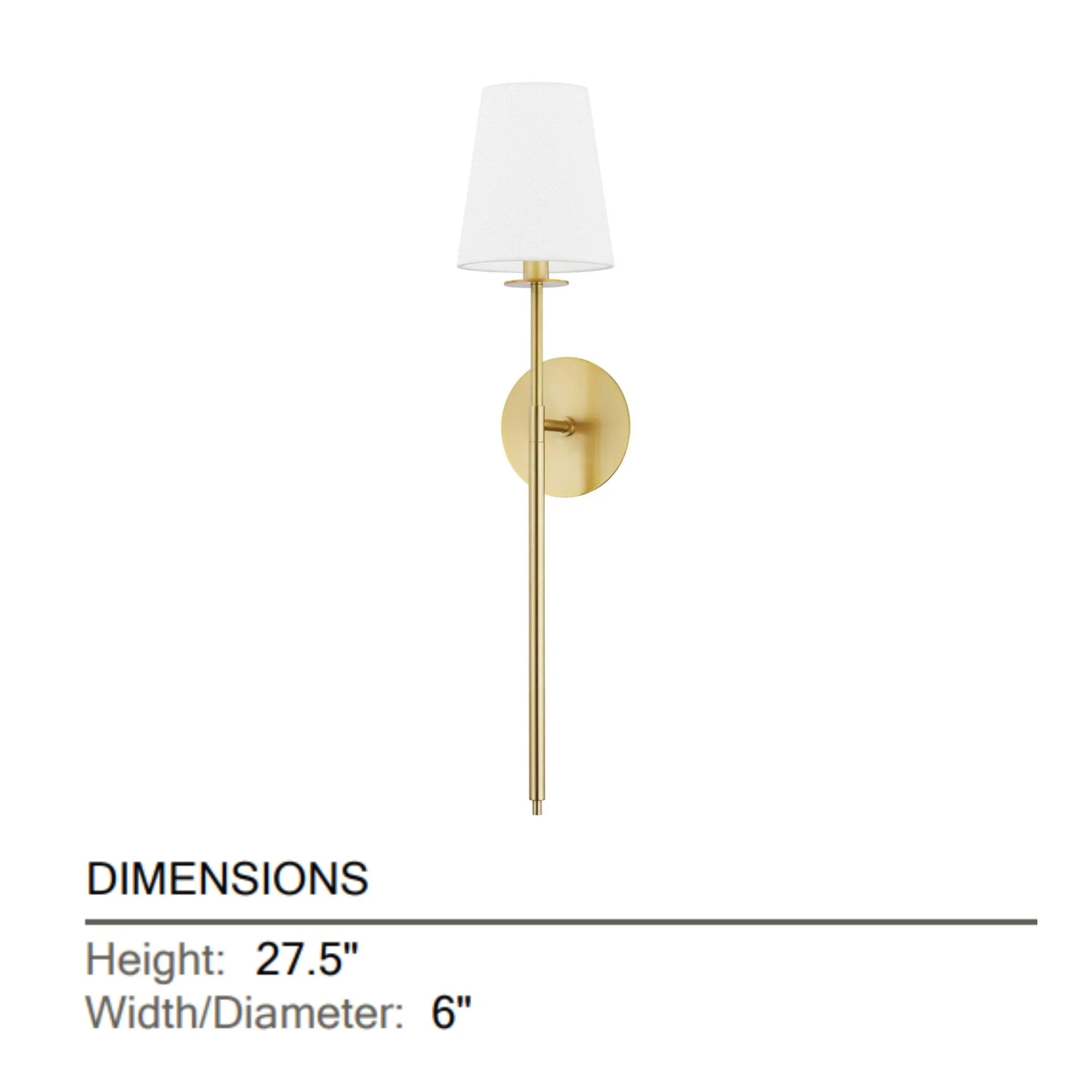 Niagara 28" Wall Sconce, Aged Brass Finish