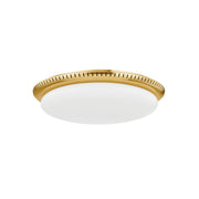 North Castle 18" LED Flush Mount, Aged Brass Finish