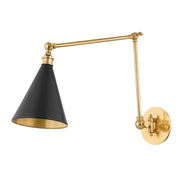 Osterley 38" Swing Arm Lamp, Aged/Antique Distressed Bronze Finish