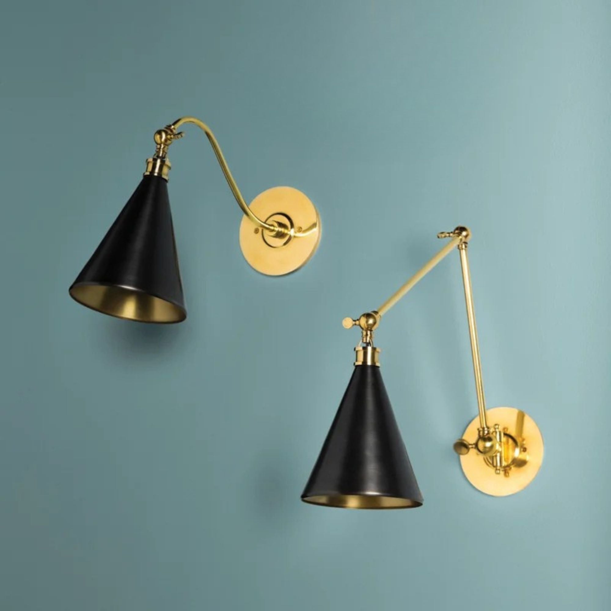 Osterley 38" Swing Arm Lamp, Aged/Antique Distressed Bronze Finish