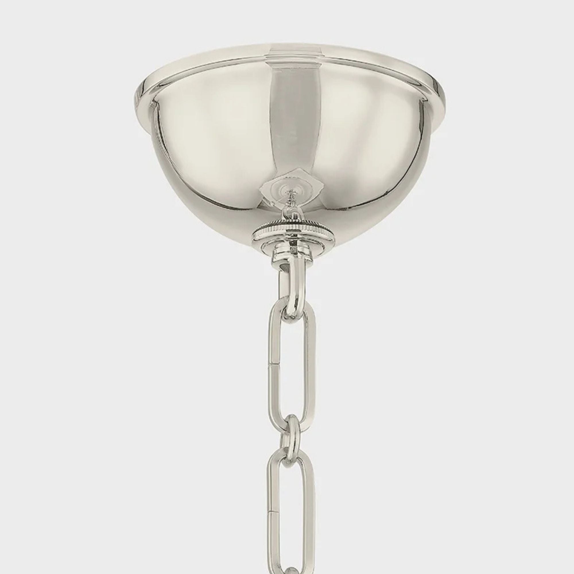 Painted No. 1 18" 3-Light Pendant, Polished Nickel/Off-White Finish