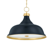 Painted No. 1 24" 4-Light Pendant, Aged Brass/Distressed Bronze Finish
