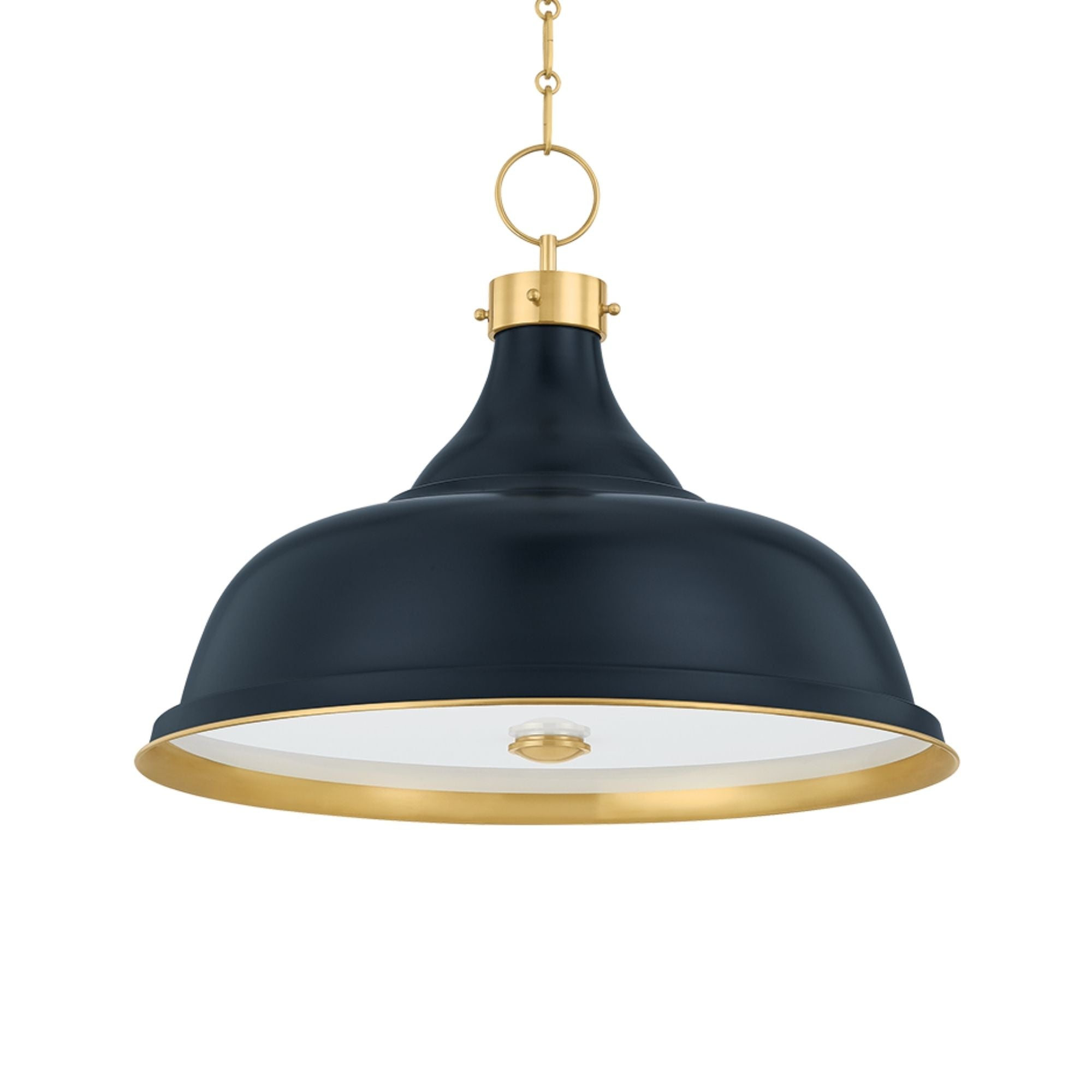 Painted No. 1 24" 4-Light Pendant, Aged Brass/Distressed Bronze Finish