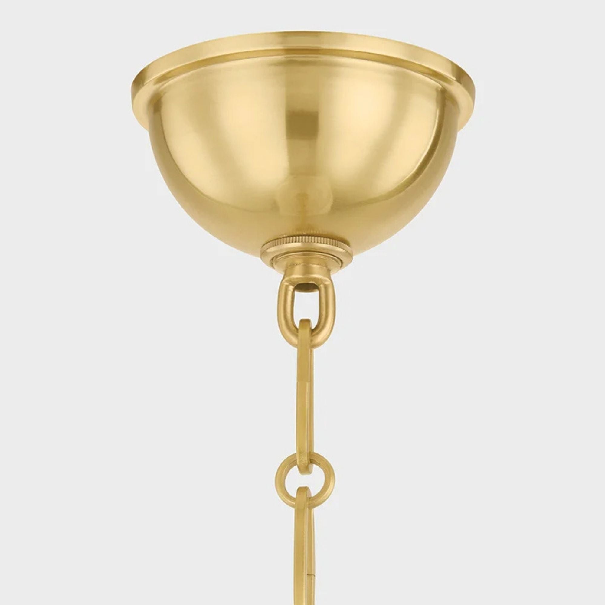 Painted No. 1 24" 4-Light Pendant, Aged Brass/Soft Studio Green Finish