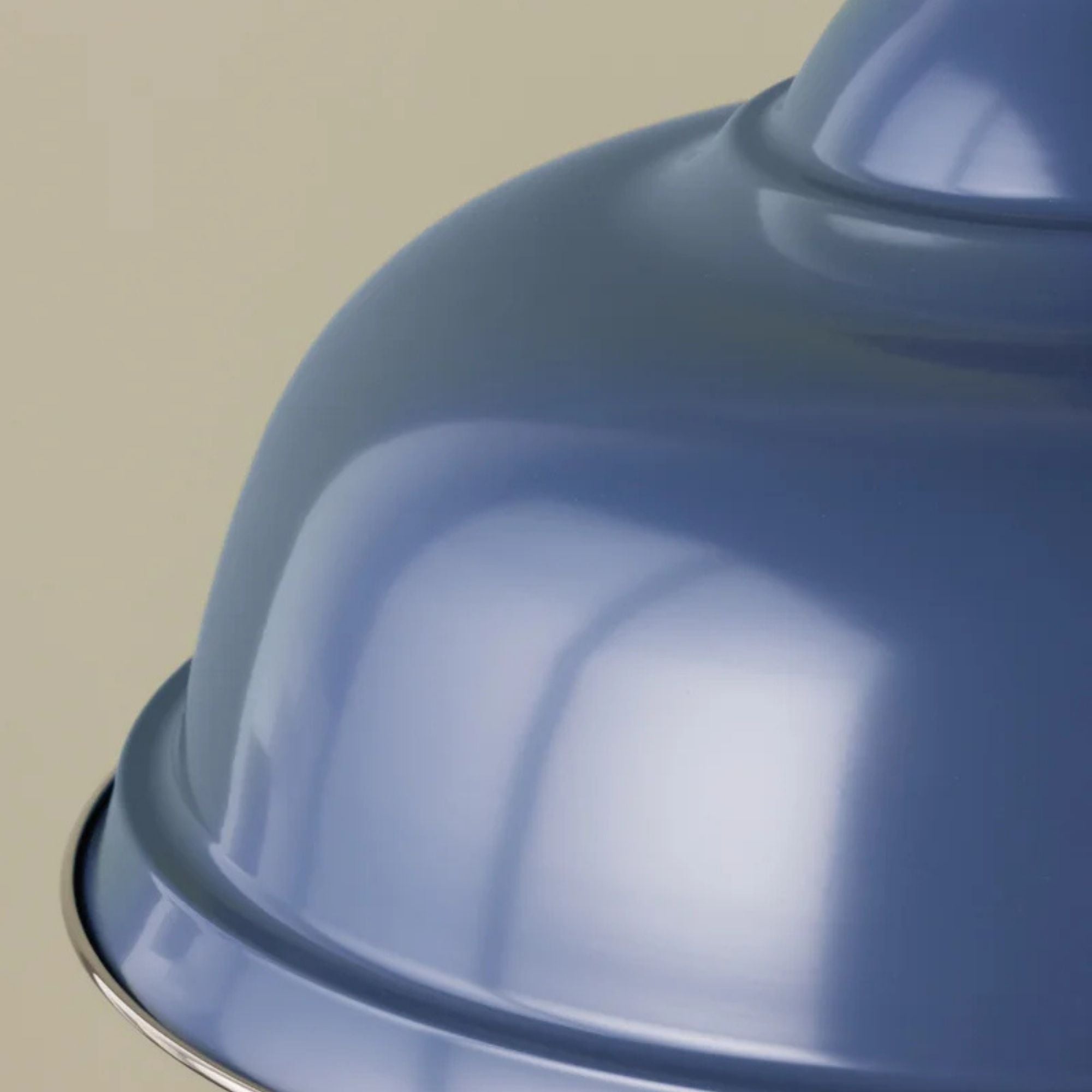 Painted No. 1 24" 4-Light Pendant, Polished Nickel/Soft French Blue Finish