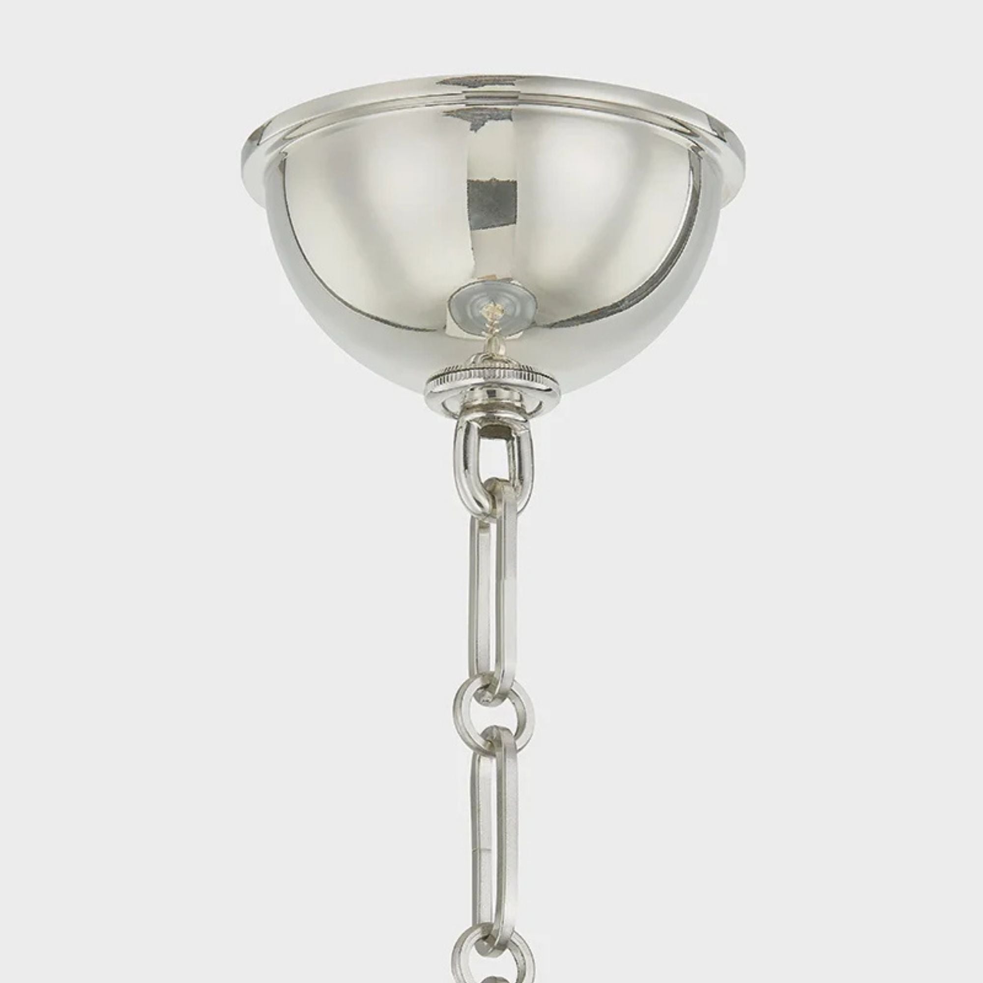 Painted No. 1 24" 4-Light Pendant, Polished Nickel/Soft French Blue Finish