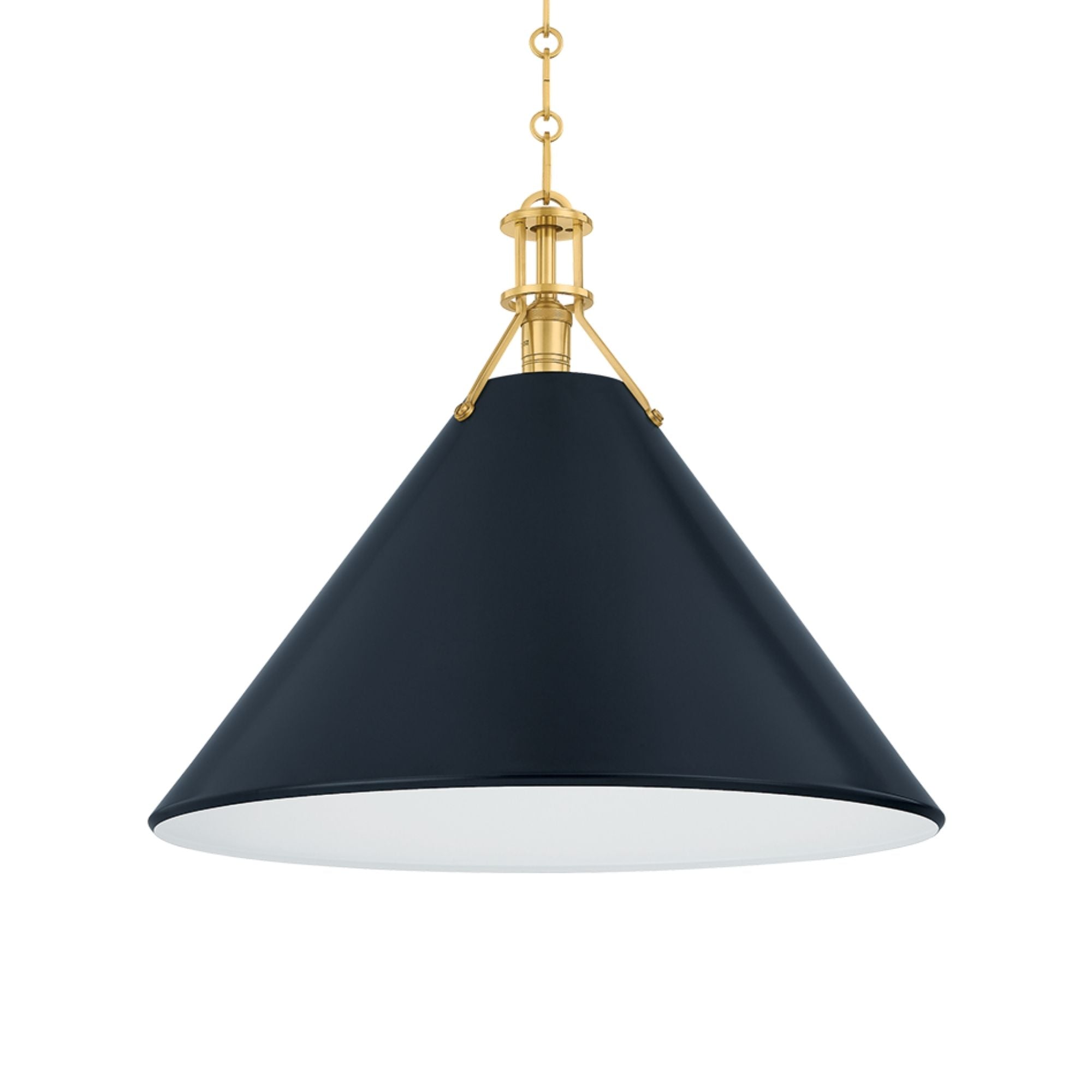 Painted No. 2 21" Pendant, Aged Brass/Distressed Bronze Finish