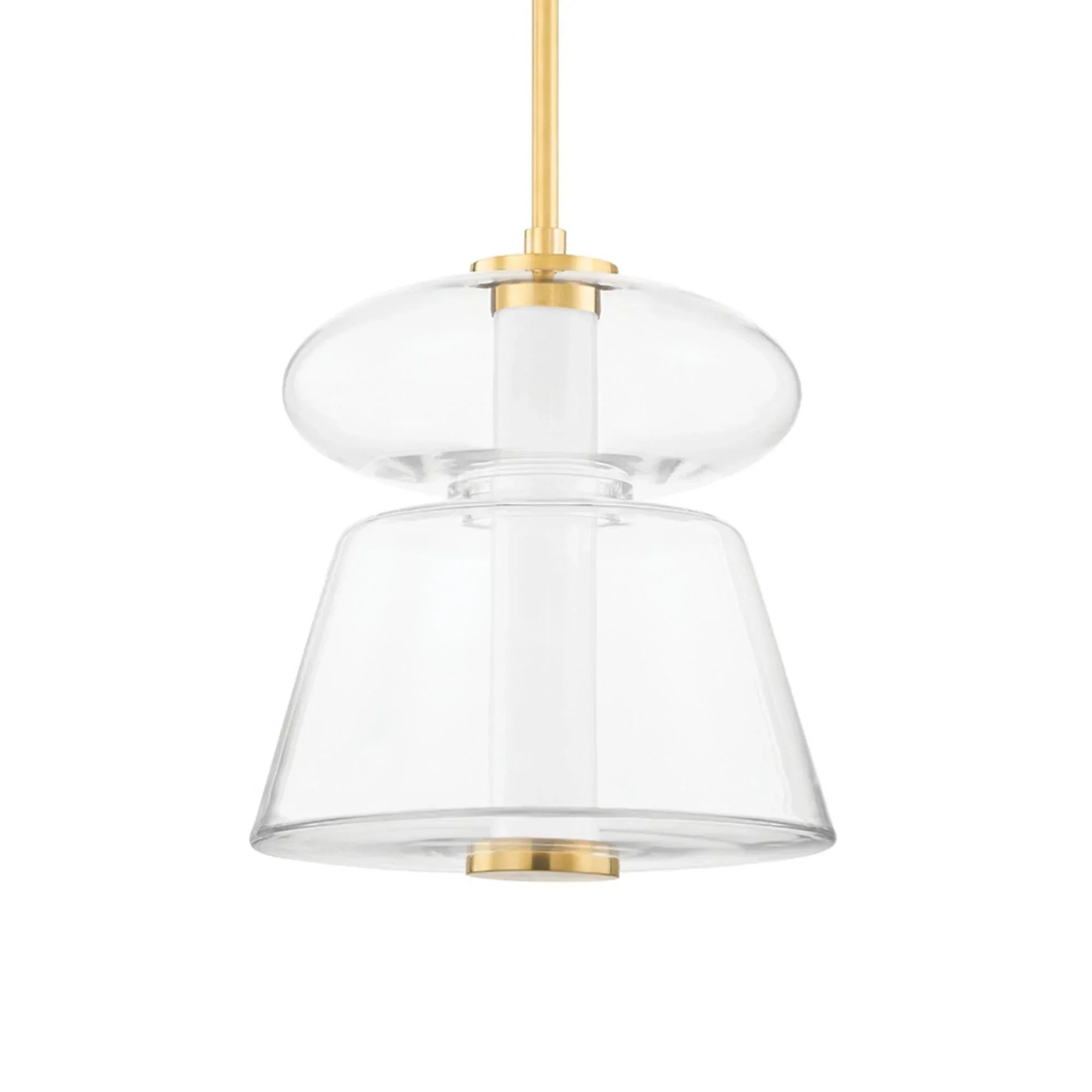 Palermo 15" LED Pendant, Aged Brass Finish