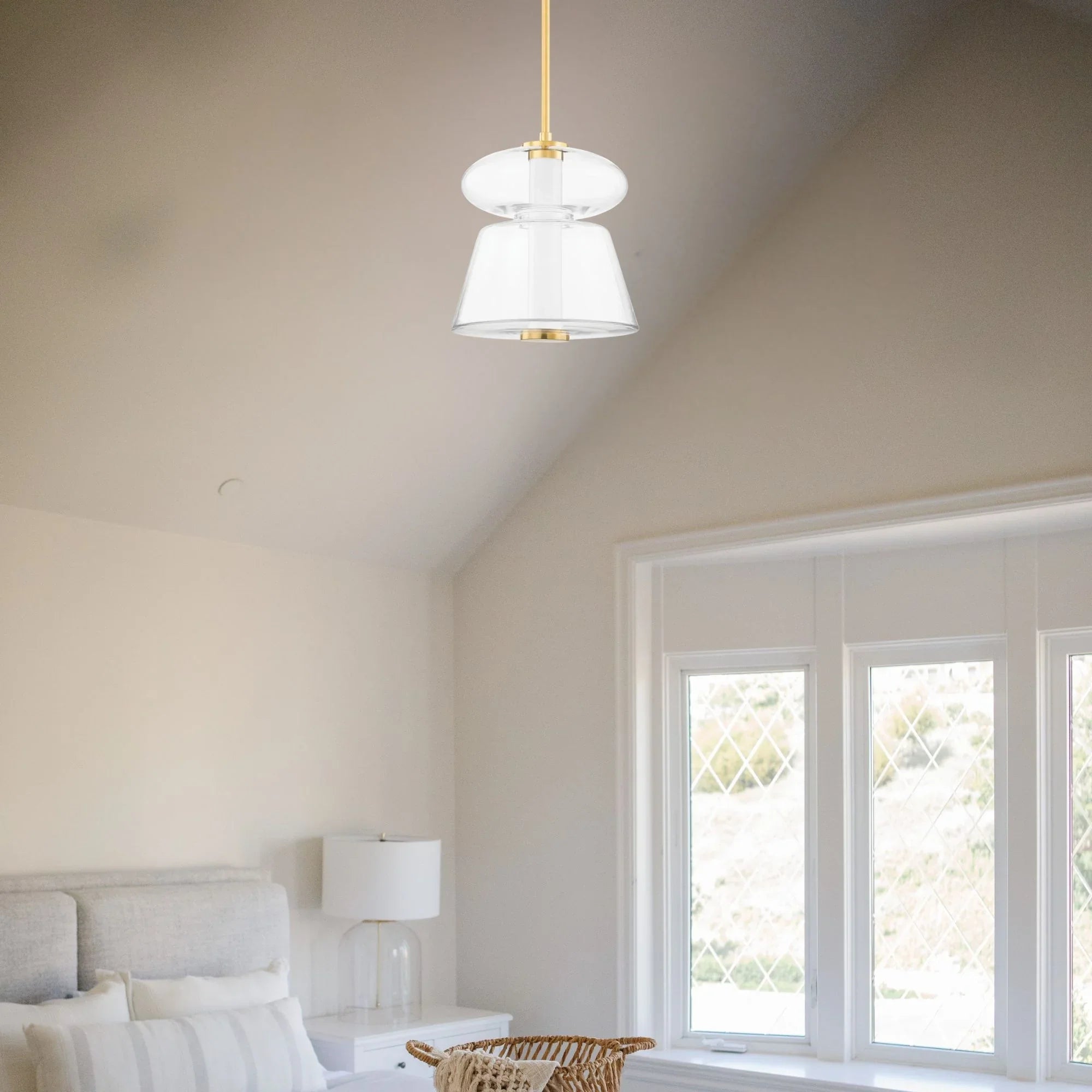 Palermo 15" LED Pendant, Aged Brass Finish