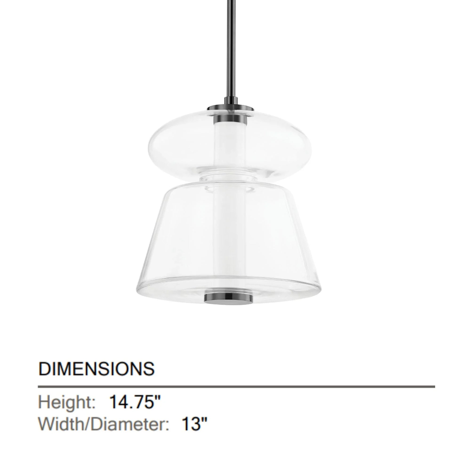 Hudson Valley Lighting - Palermo 15" LED Pendant, Black Nickel Finish | Bees Lighting