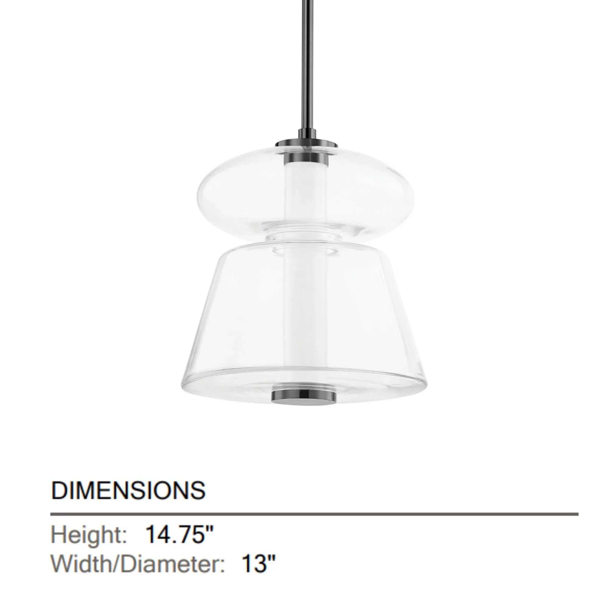 Hudson Valley Lighting - Palermo 15" LED Pendant, Black Nickel Finish | Bees Lighting
