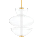 Palermo 23" LED Pendant, Aged Brass Finish