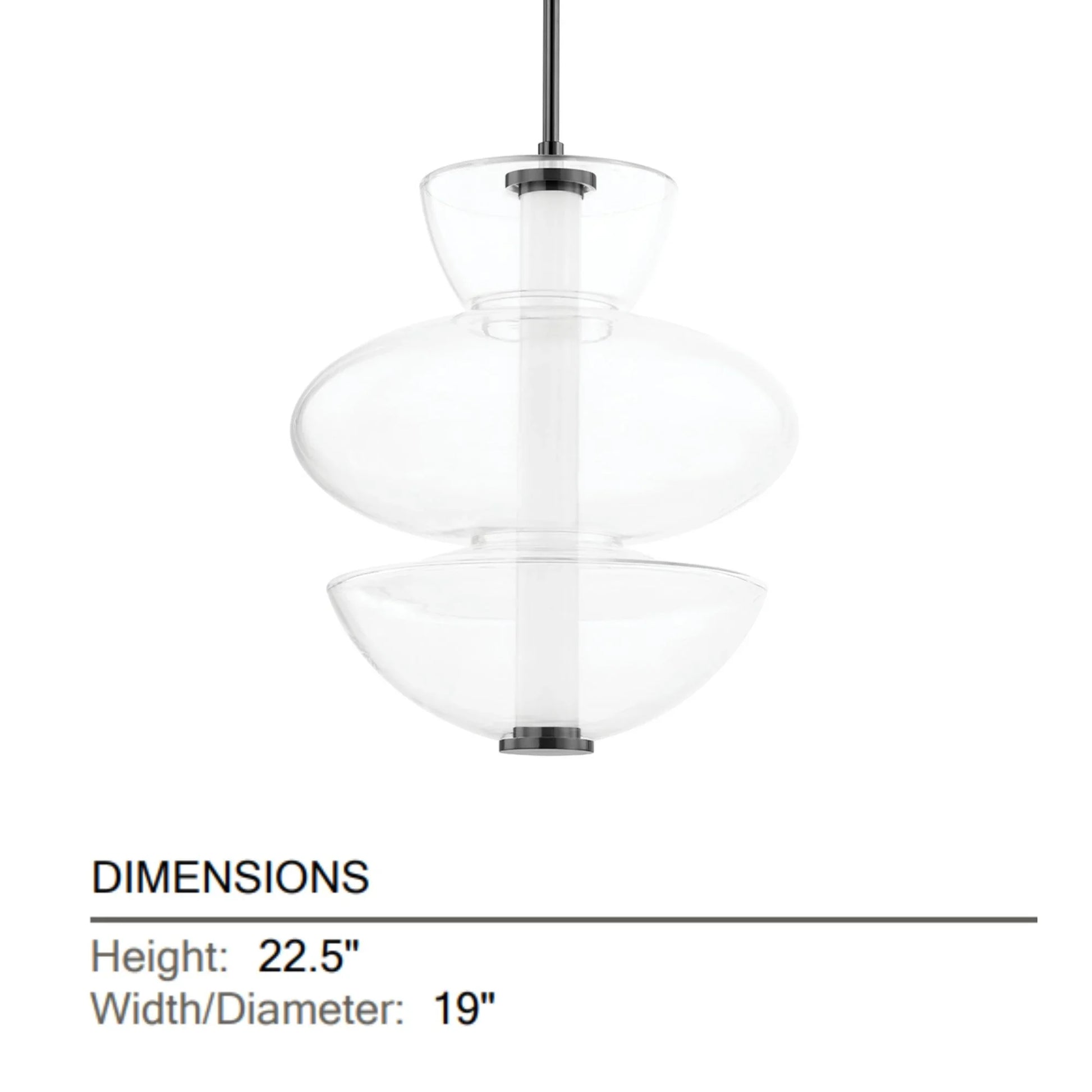 Hudson Valley Lighting - Palermo 23" LED Pendant, Black Nickel Finish | Bees Lighting