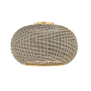 Penarth 16" Flush Mount, Aged Brass Finish