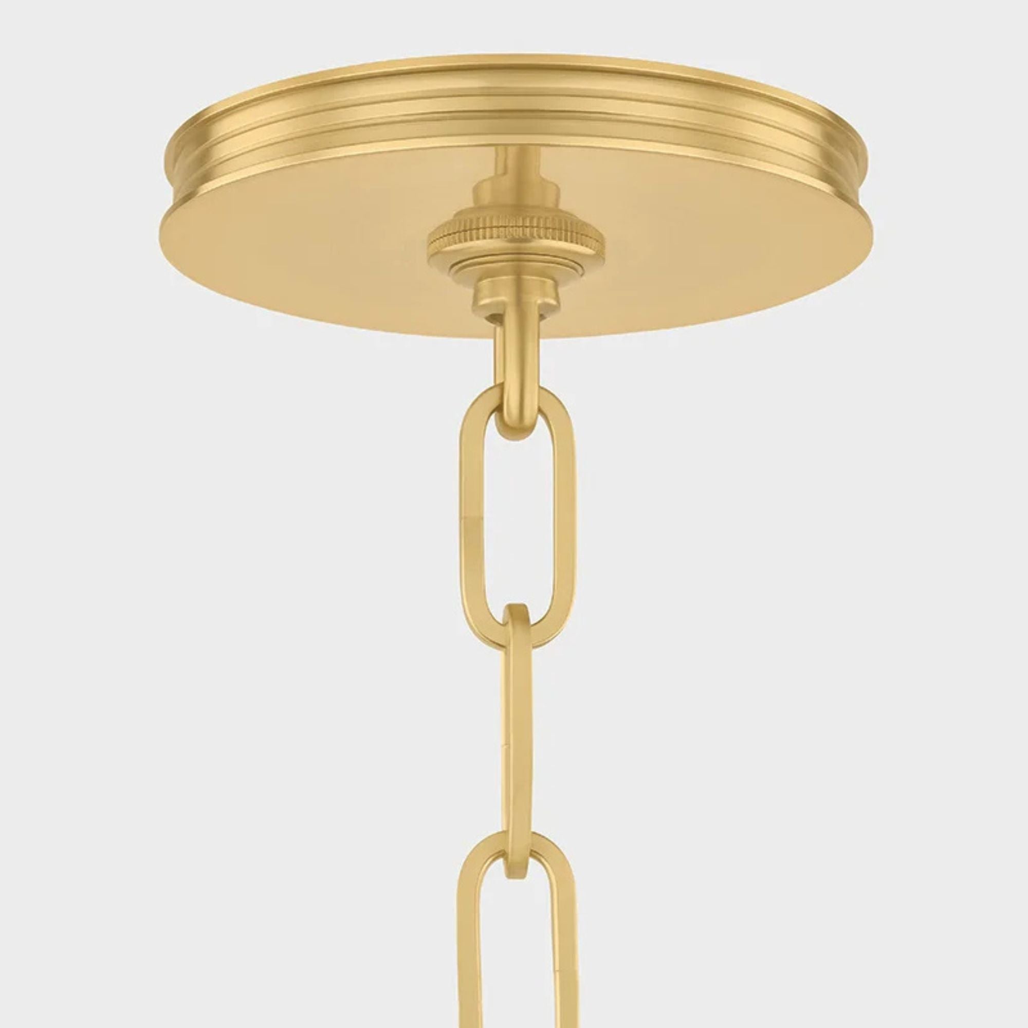 Hudson Valley Pinesbridge 14.5 in. Pendant Light, Aged Brass with Opal Glossy & Holophane Glass